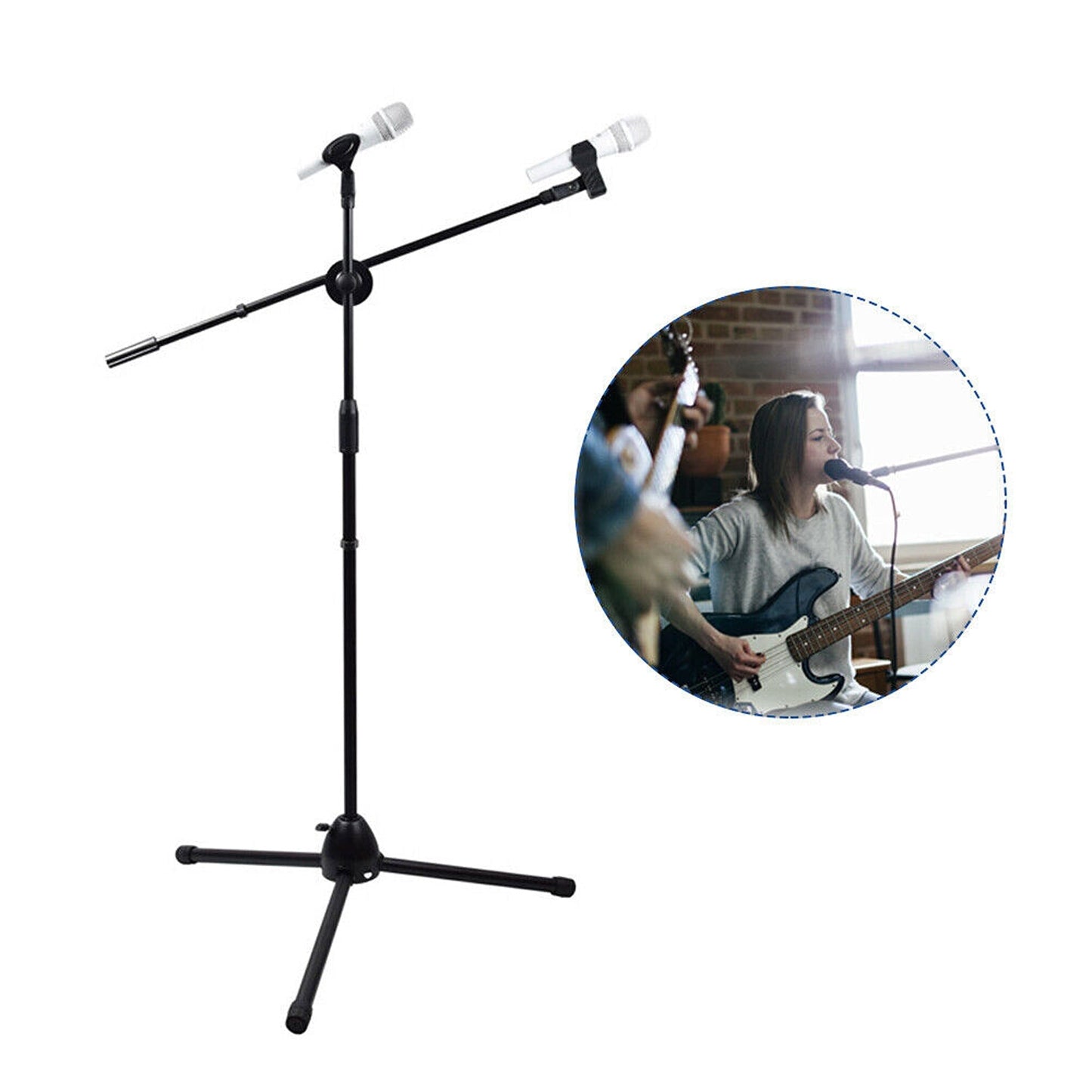 Adjustable Professional Microphone Stand Foldable Telescopic Tripod Holder