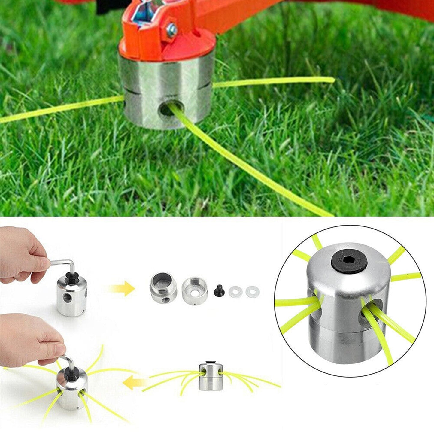 Universal Line Trimmer Replacement Head for Lawn Mowers