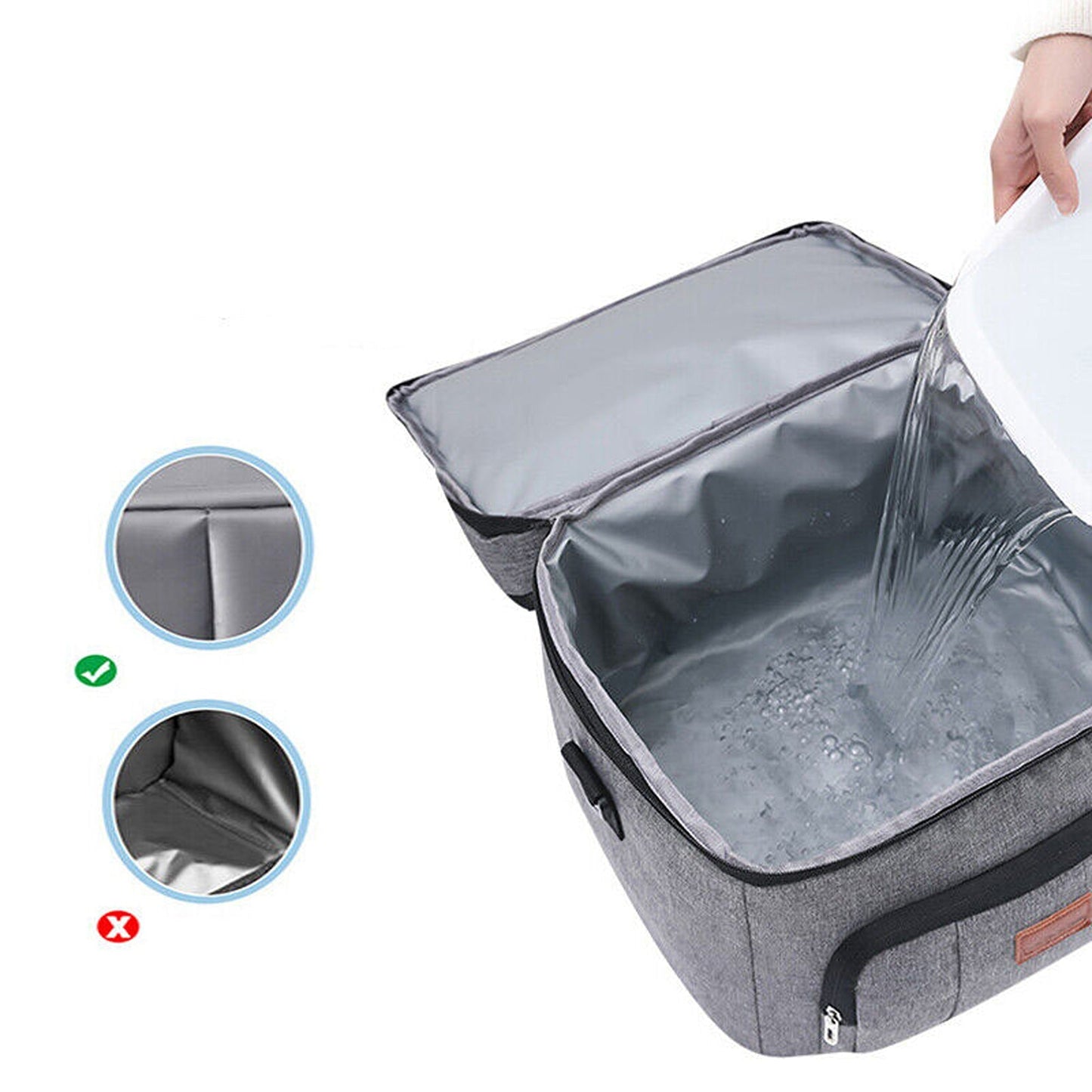 Insulated Lunch Bag for Picnics Thermal Food Container Cooler