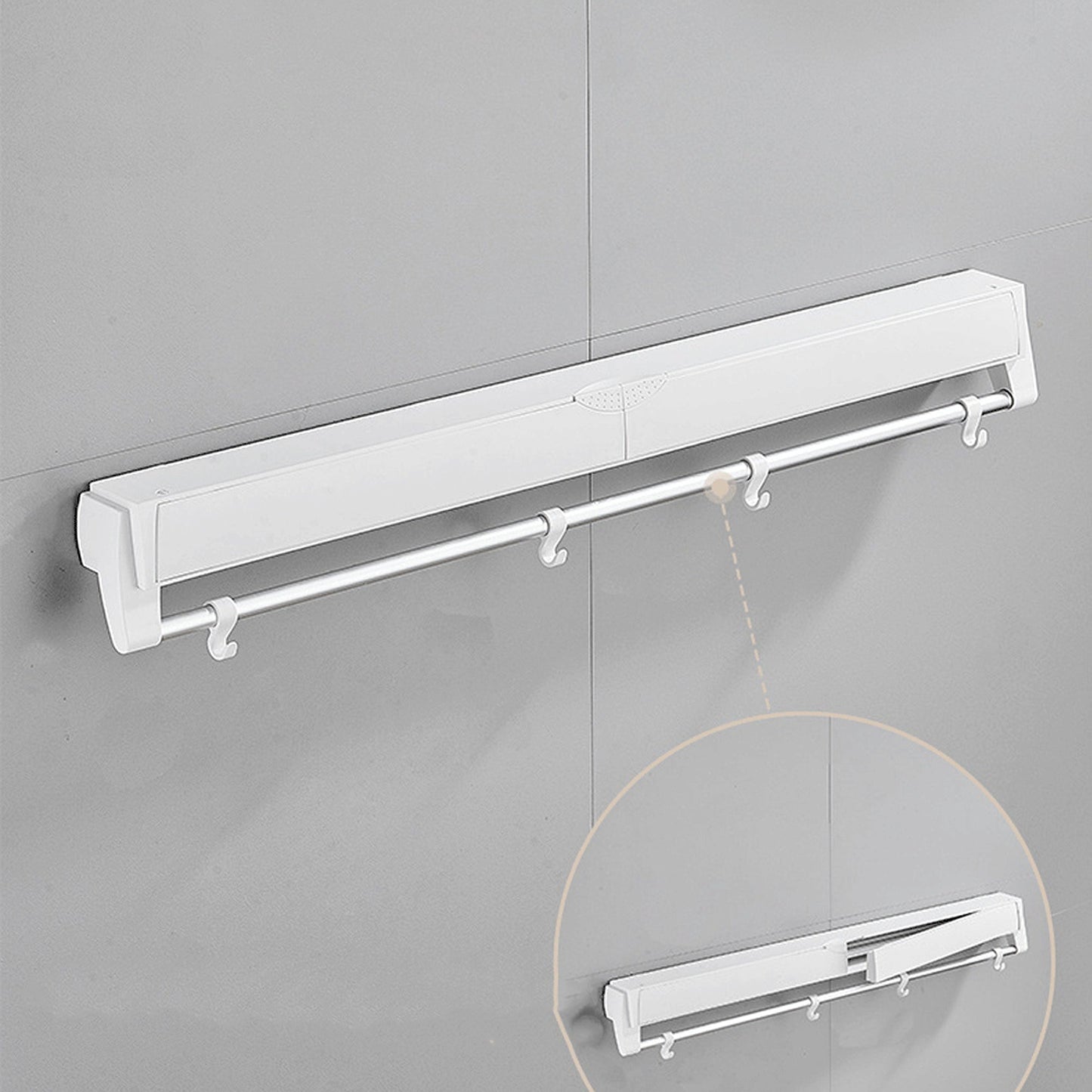 Wall-Mounted Laundry Drying Rack Foldable Clothes Airer for Indoor Outdoor
