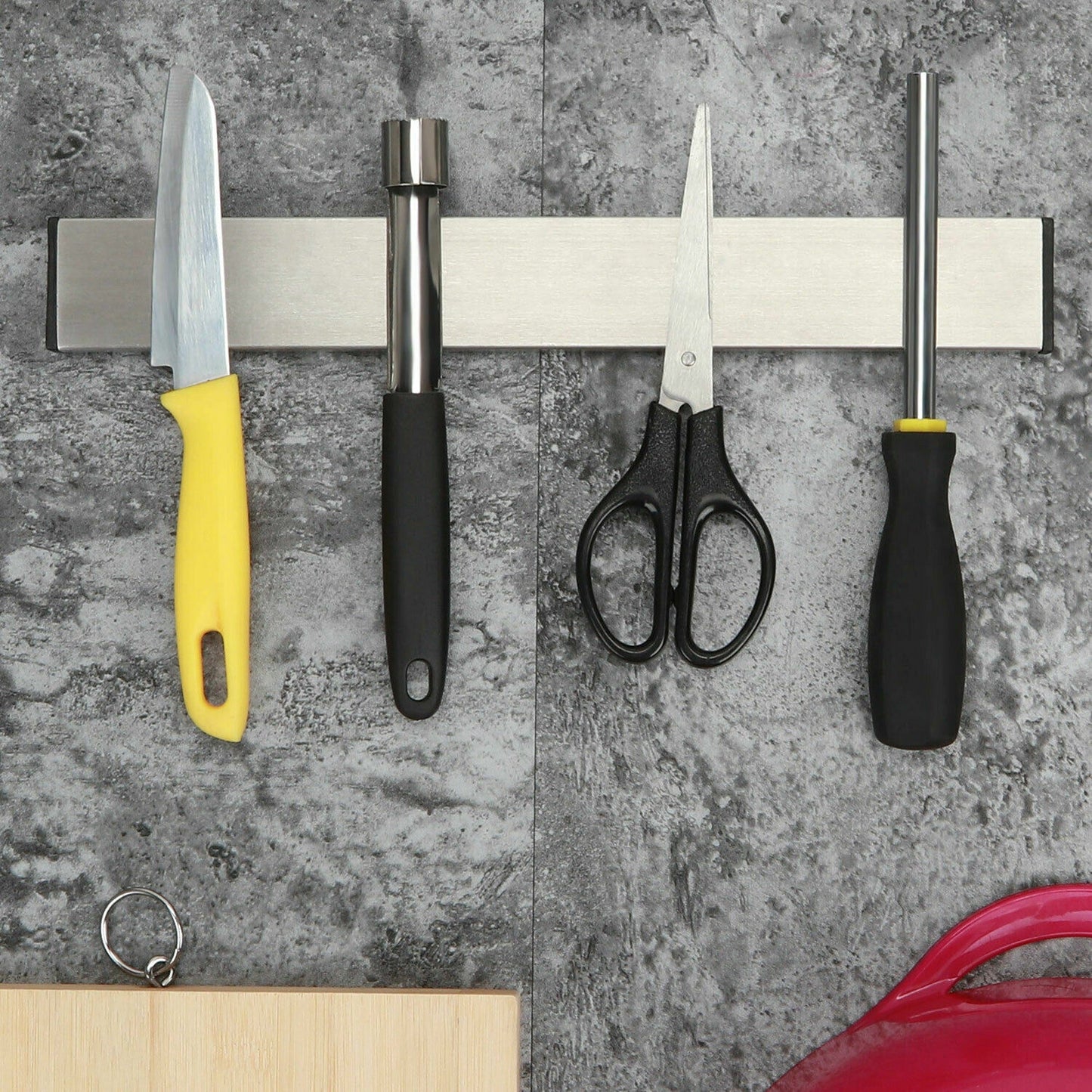 Magnetic Knife Strip Storage Self-Adhesive Holder for Kitchen Utensils