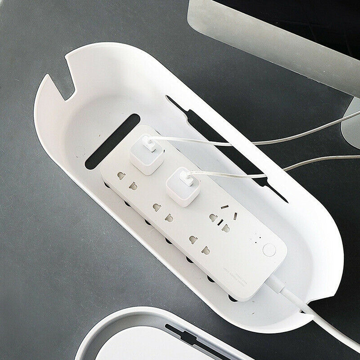 Cable Management Storage Box for Power Socket Wire Tidy Safety Case