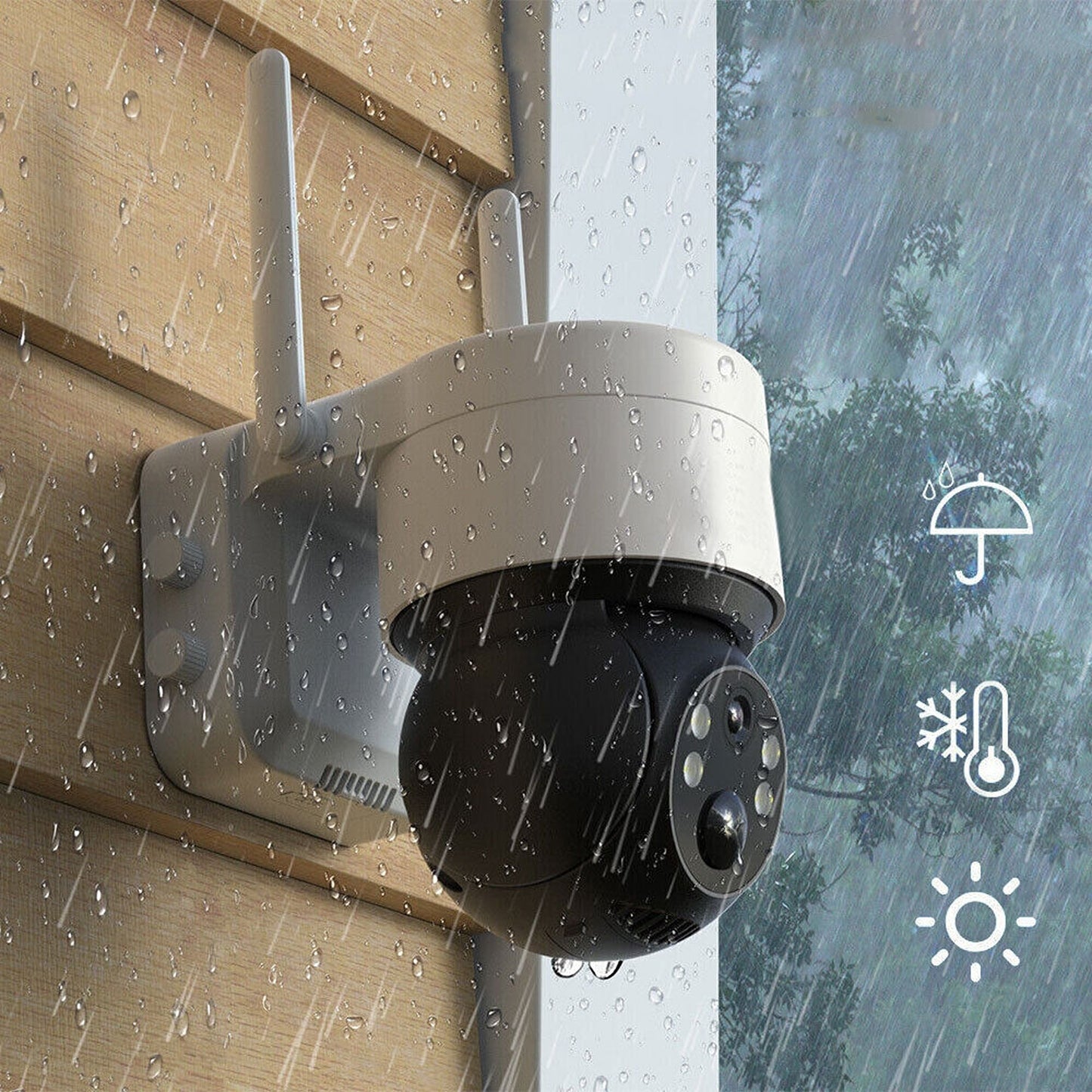 Wireless Outdoor WiFi PTZ Security Camera Solar Powered with IP CCTV