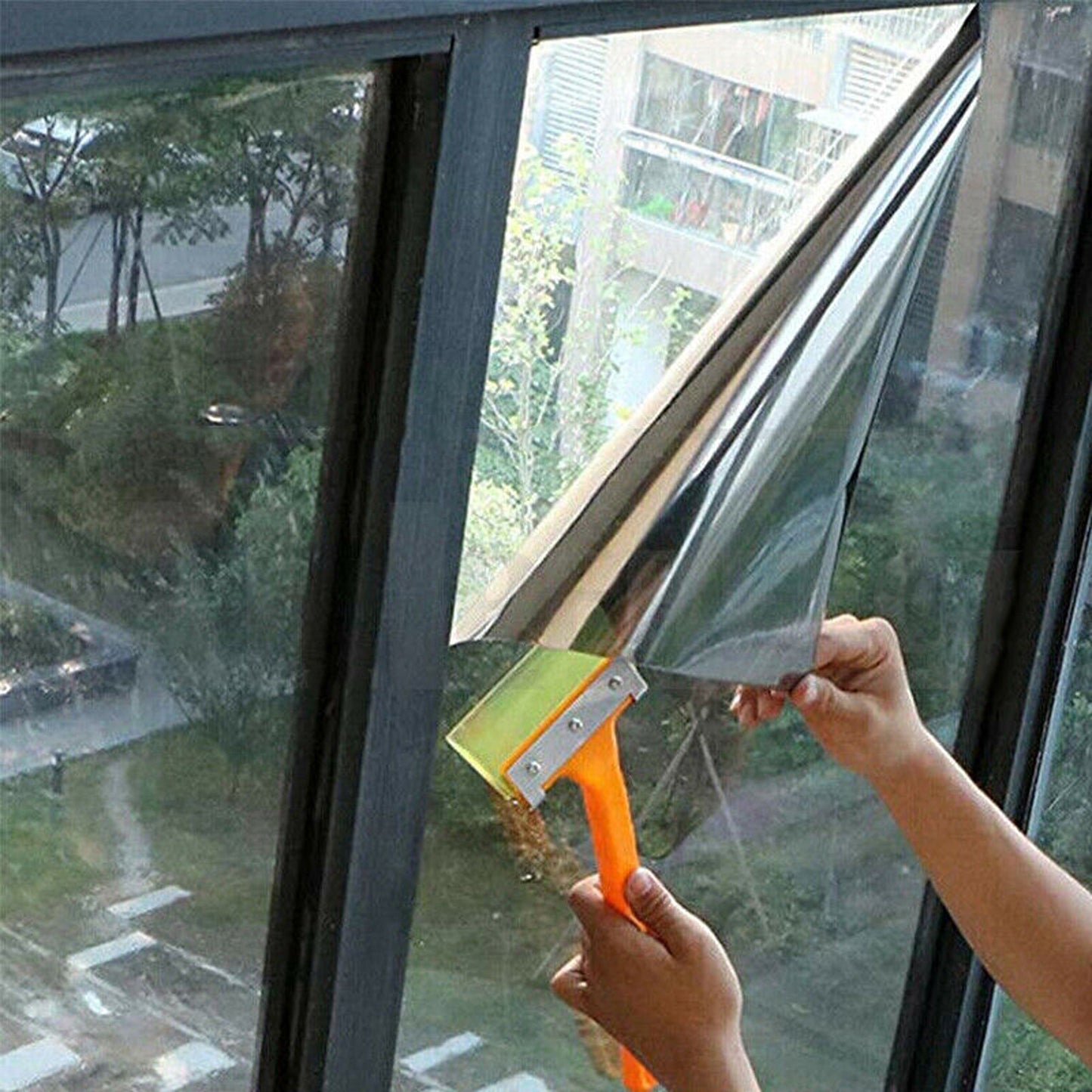 One Way Mirror Window Film Solar UV Reflective Privacy Glass Tint 5M