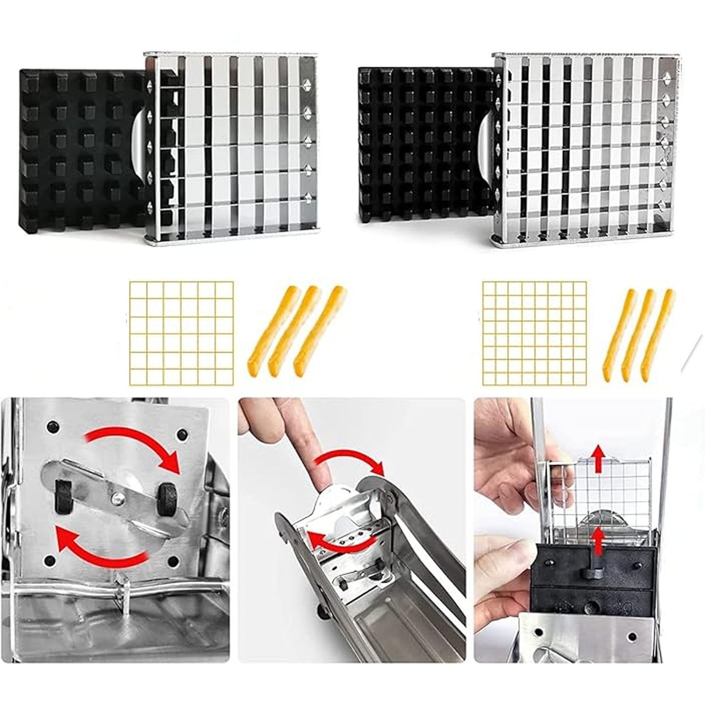 French Fries Potato Chipper Stainless Steel Dicer Slicer Chopper