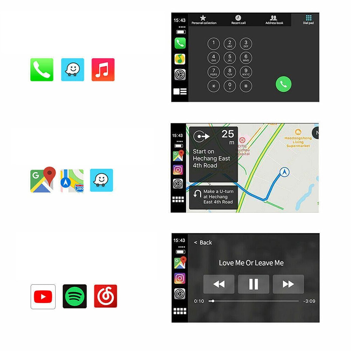 Wireless CarPlay Adapter Dongle for iOS and Android Navigation