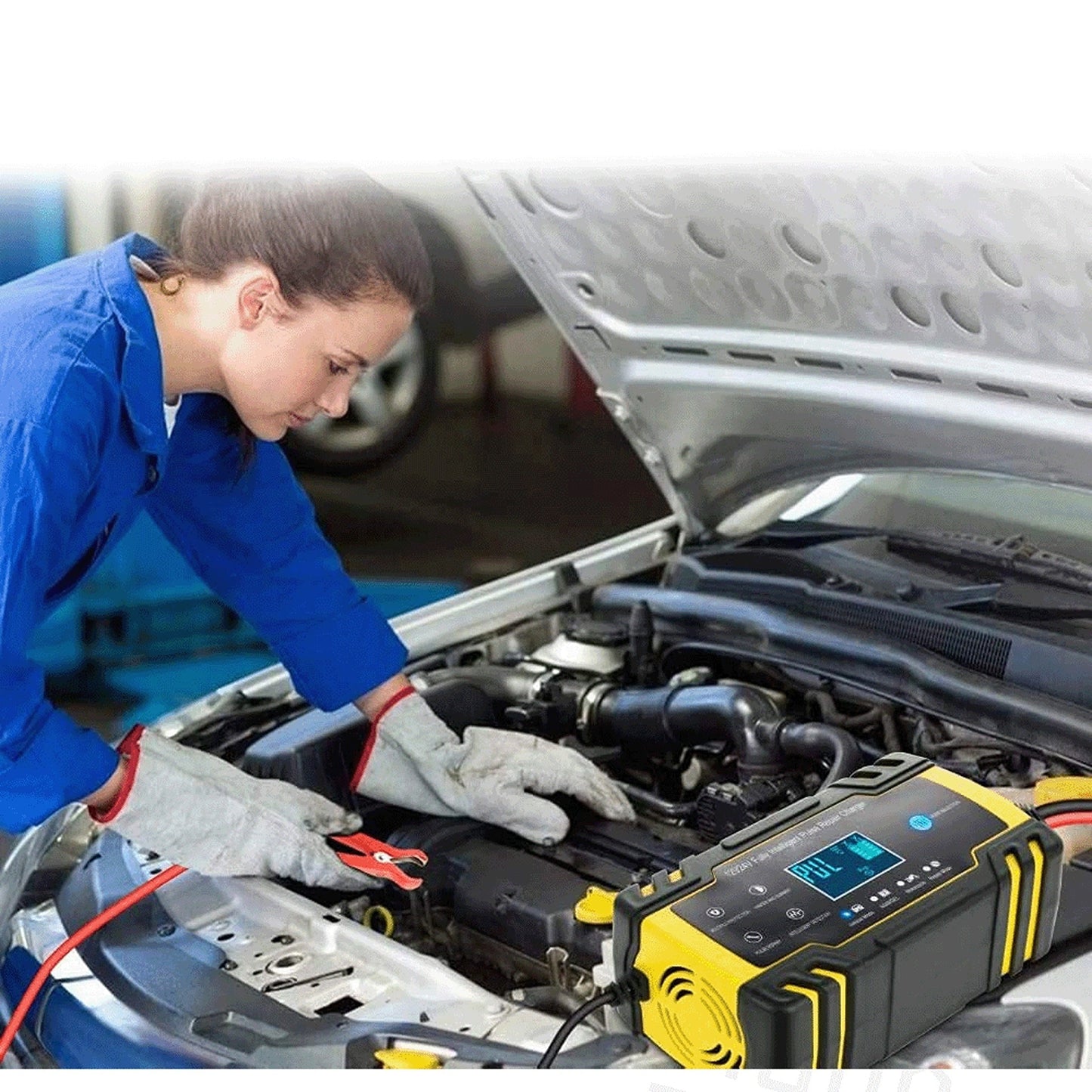 Smart Car Battery Charger Trickle and Repair Function for Motorcycles and Boats