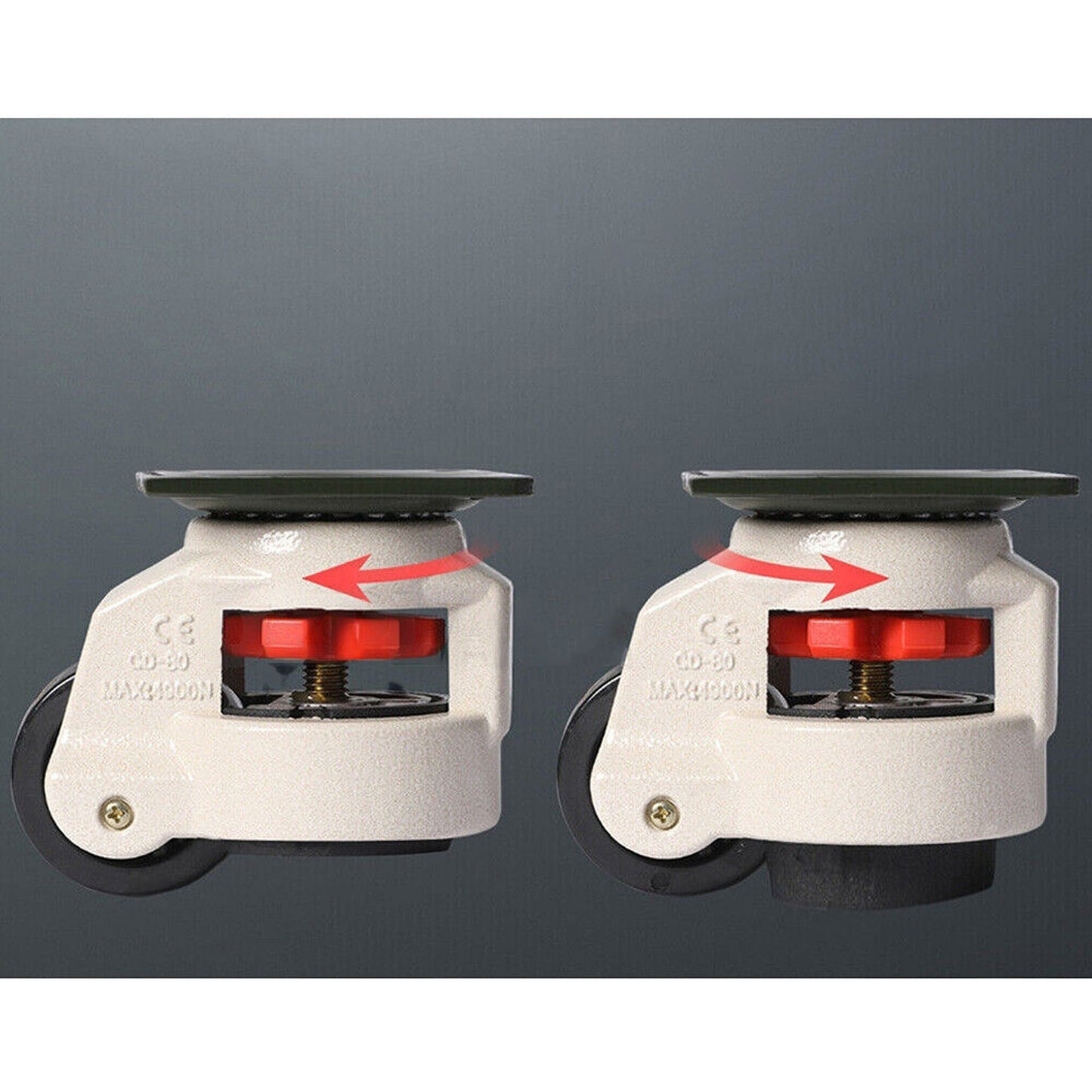 4pcs Adjustable Retractable GD80F Swivel Casters 1400KG Workbench Leveling Wheel
