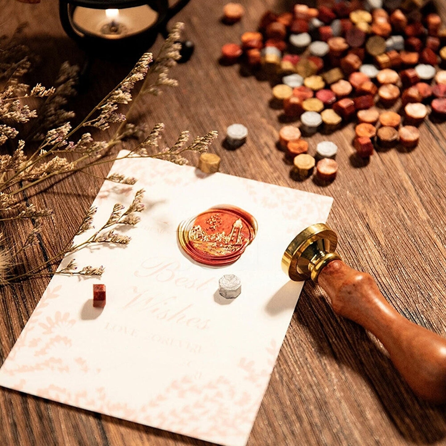 100pcs Sealing Wax Beads for Wedding Envelopes Colourful Sign Stamp