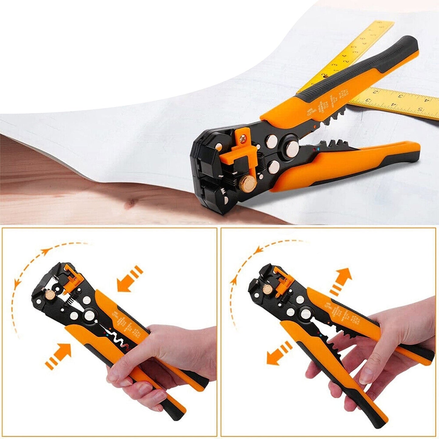 Electrical Wire Crimping Tool Automatic Cable Stripper Cutter Pliers