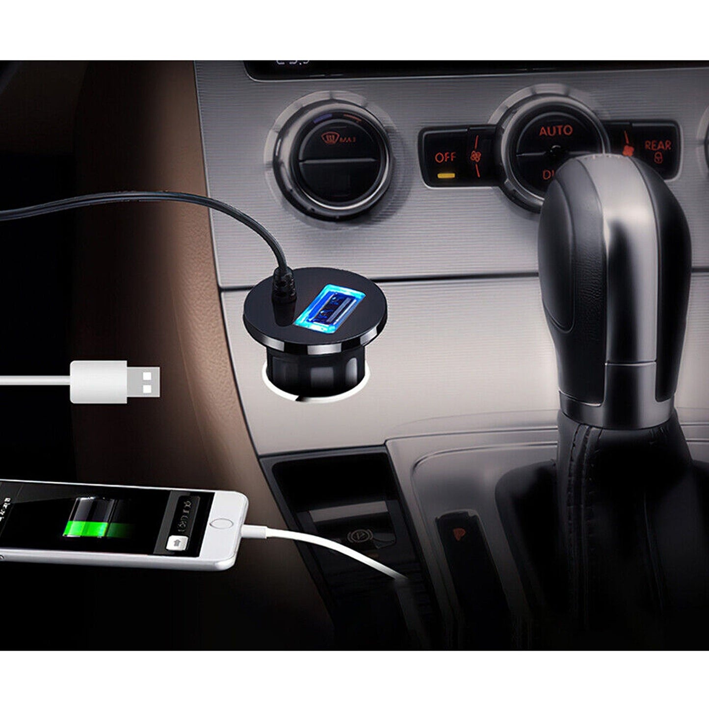 Bluetooth Audio Receiver with USB Charger for Car MP3 Player AUX Adapter