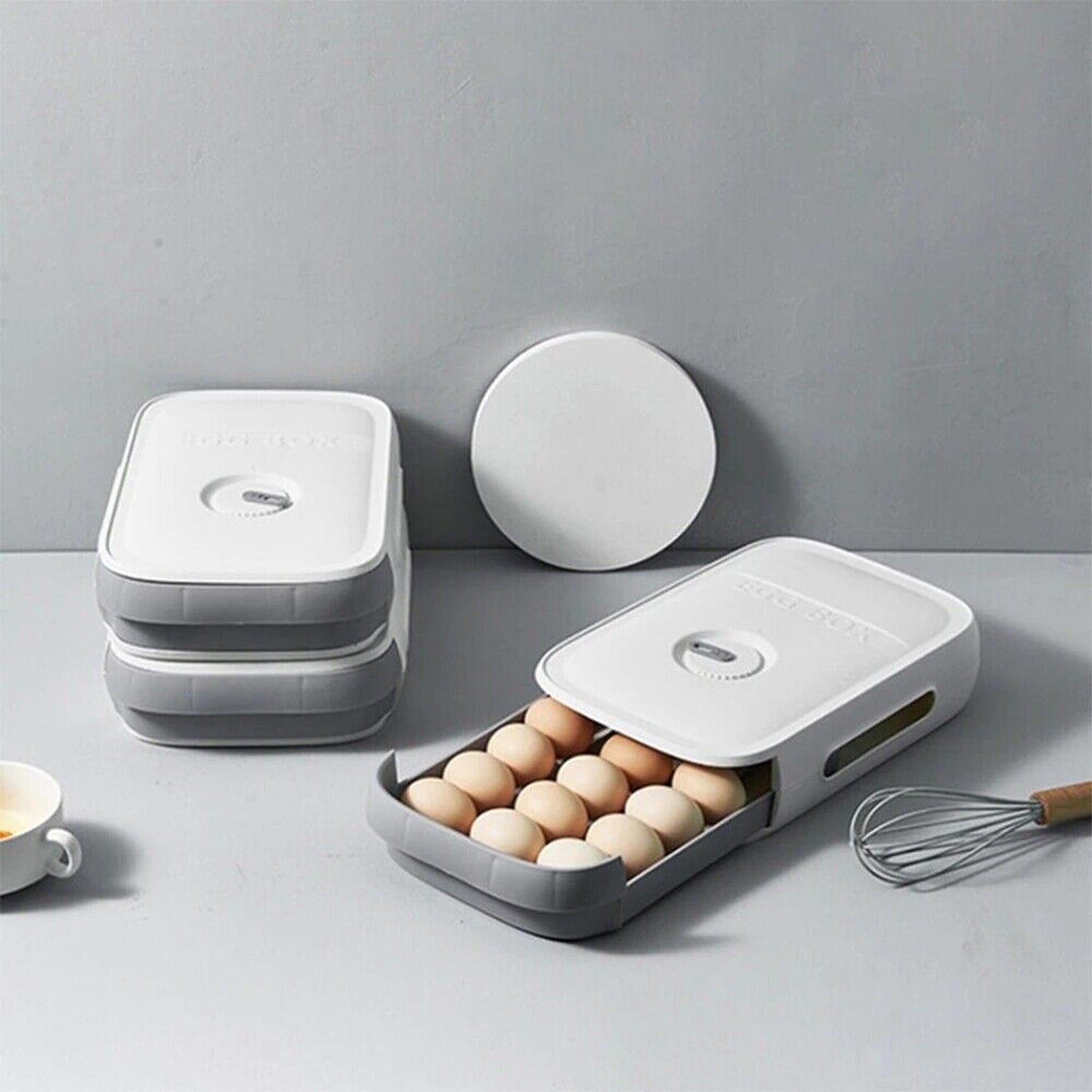 Eggs Tray Drawer Type Fruit and Food Storage Box for Kitchen
