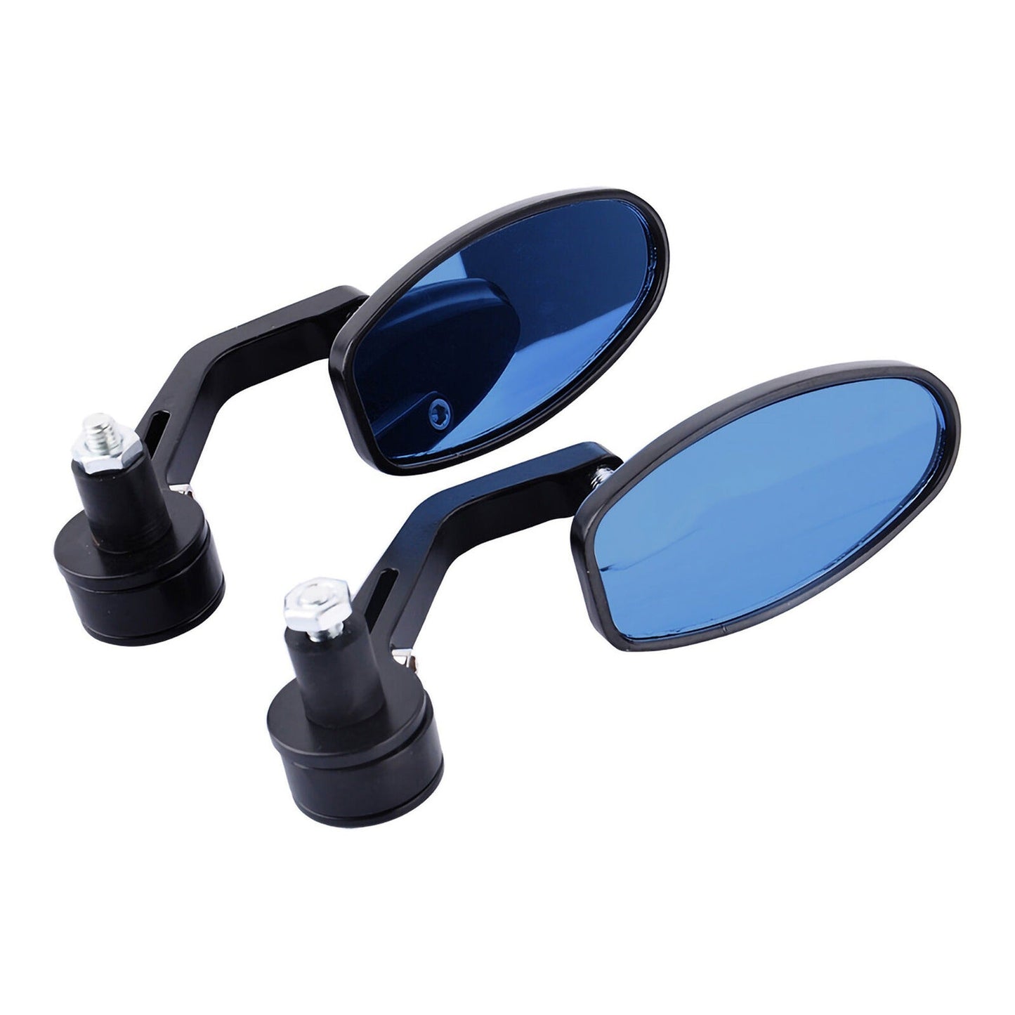 Motorcycle Aluminum Oval Rear View Mirror Handlebar End