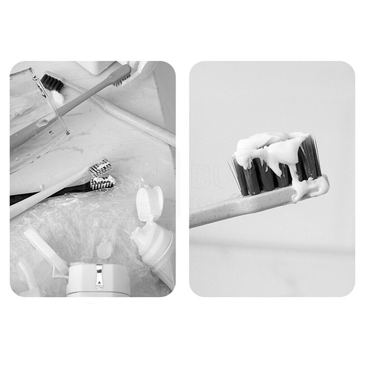 Wall-Mounted Automatic Toothpaste Dispenser and Toothbrush Holder