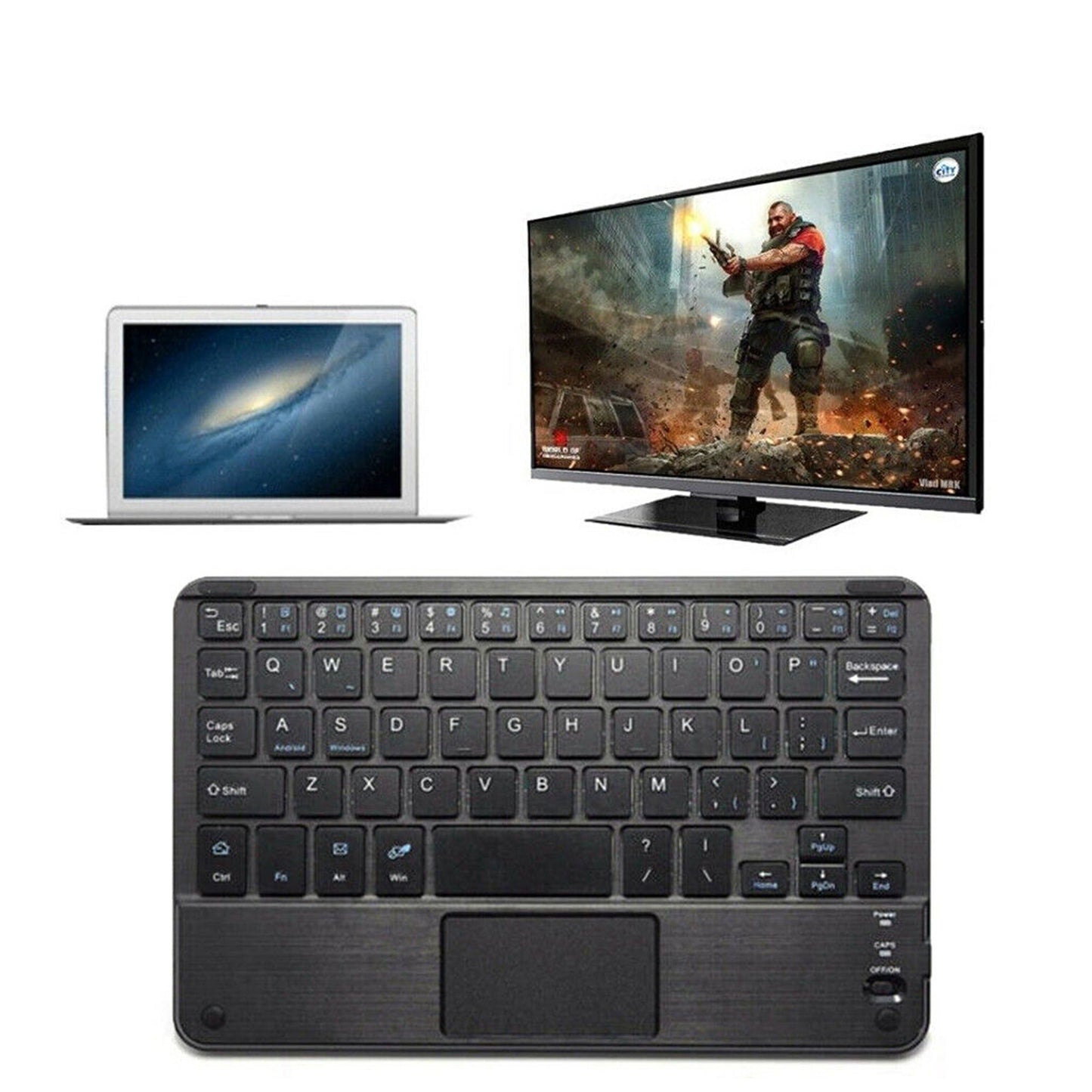 Mini Wireless Bluetooth Keyboard with Touchpad for Laptop Tablet and Phone
