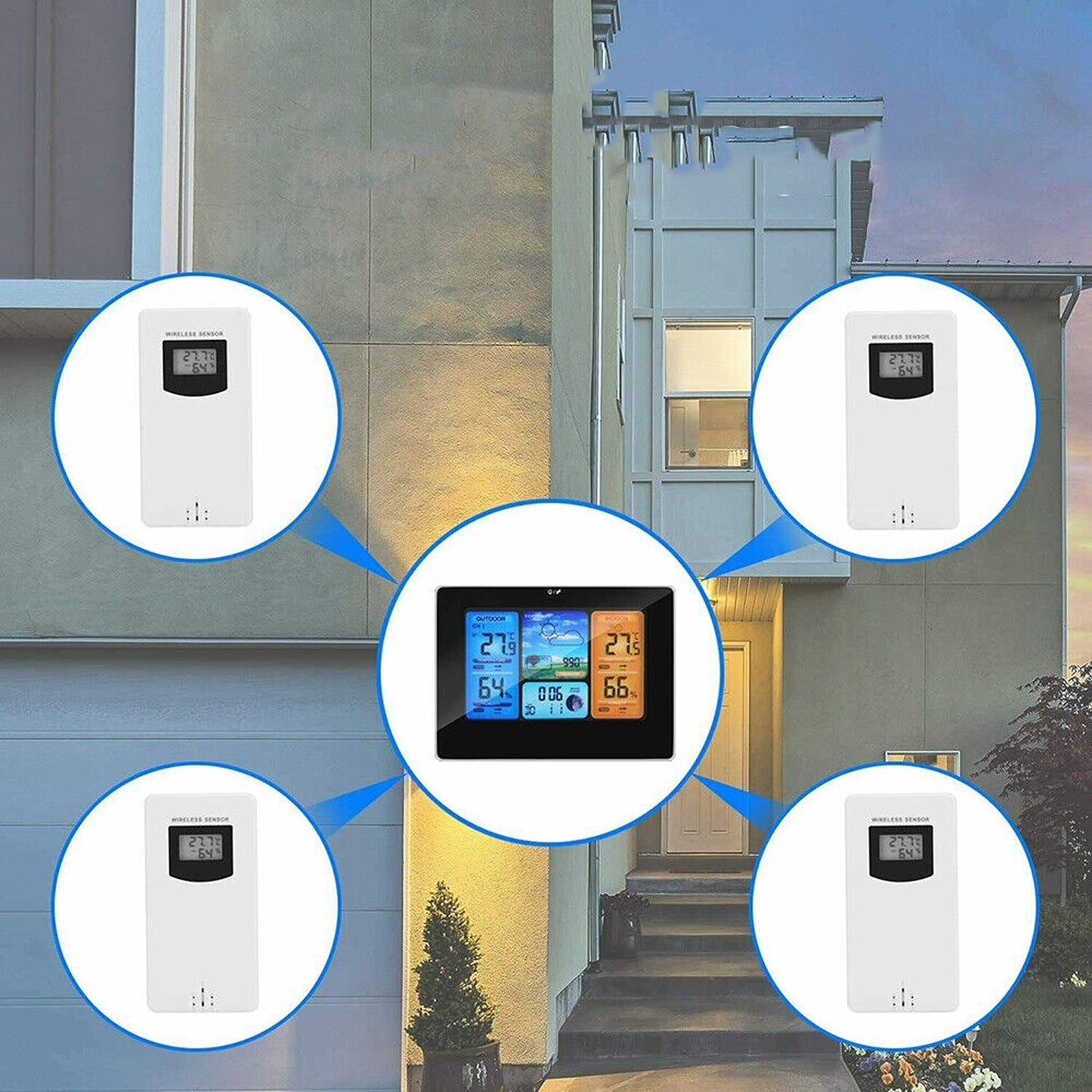 Wireless Indoor and Outdoor LCD Digital Weather Station with Clock and Calendar
