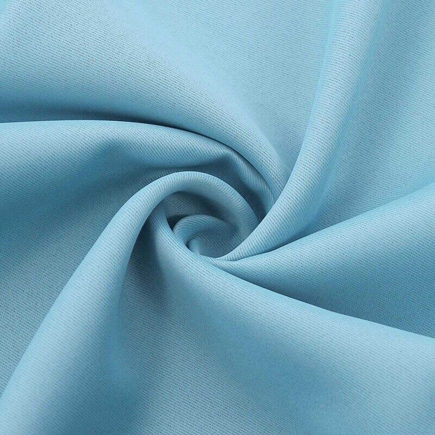 Blue Pinch Pleat Blackout Window Drapes Thermal Insulated