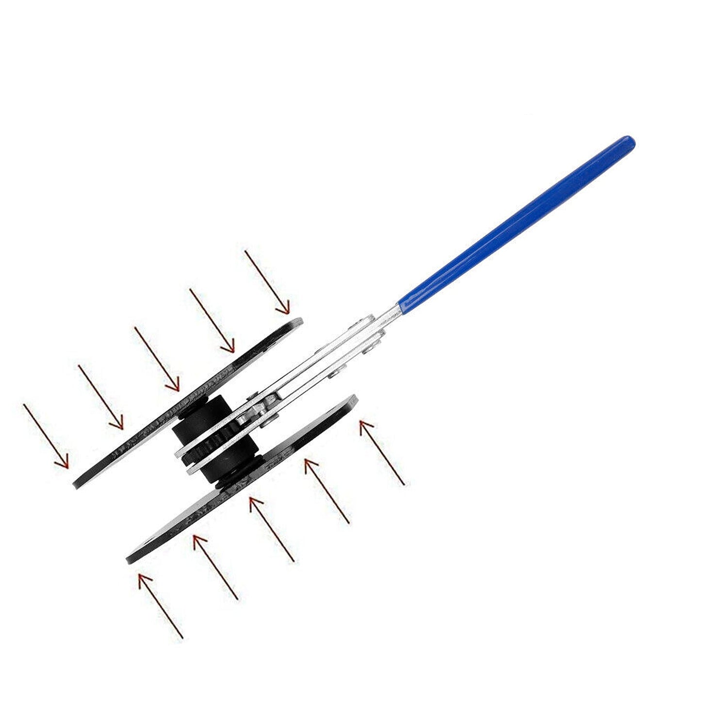 Disc Brake Caliper Piston Compressor Tool with Ratchet Wrench for Pad Installation