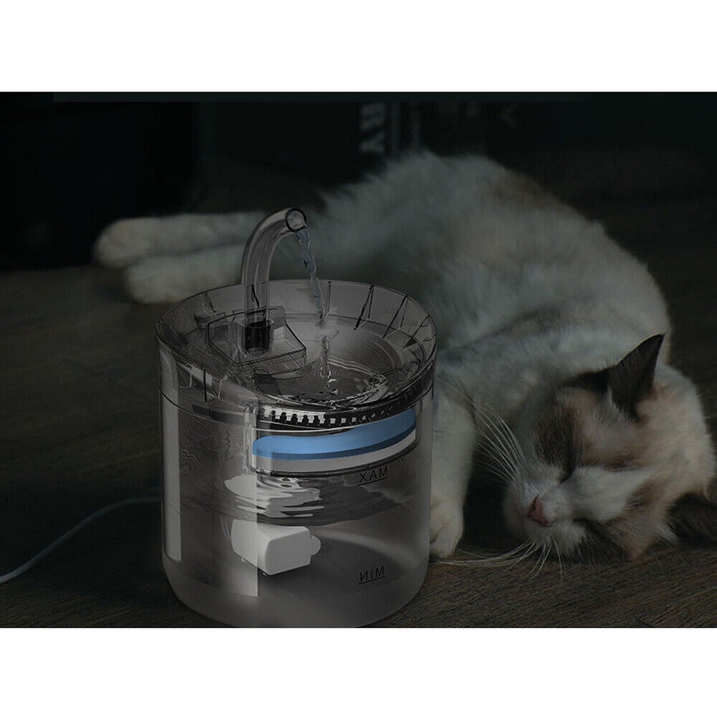 Automatic Electric 2L Pet Water Fountain Cat Dog Sensor Drink Dispenser Filter