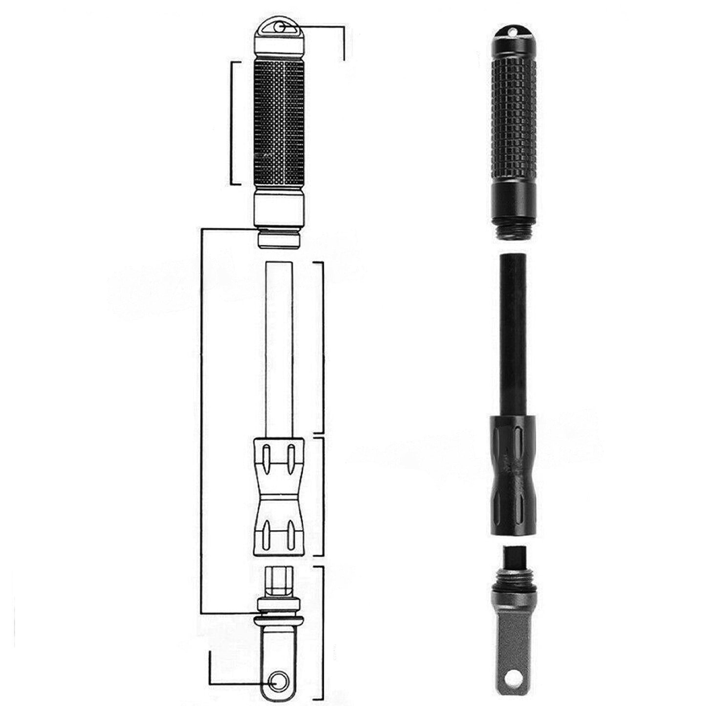Magnesium Flint Fire Starter with Steel Striker Outdoor Survival Lighter Stick