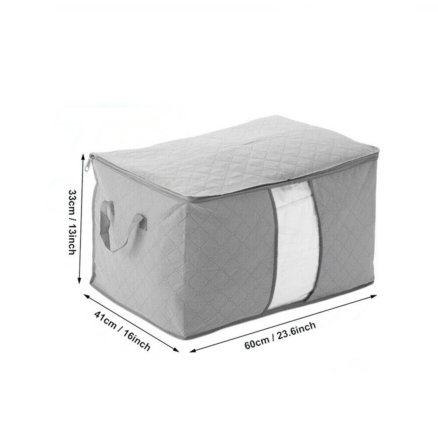 4pcs Foldable Fabric Clothes Quilt Blanket Storage Bag with Zipper