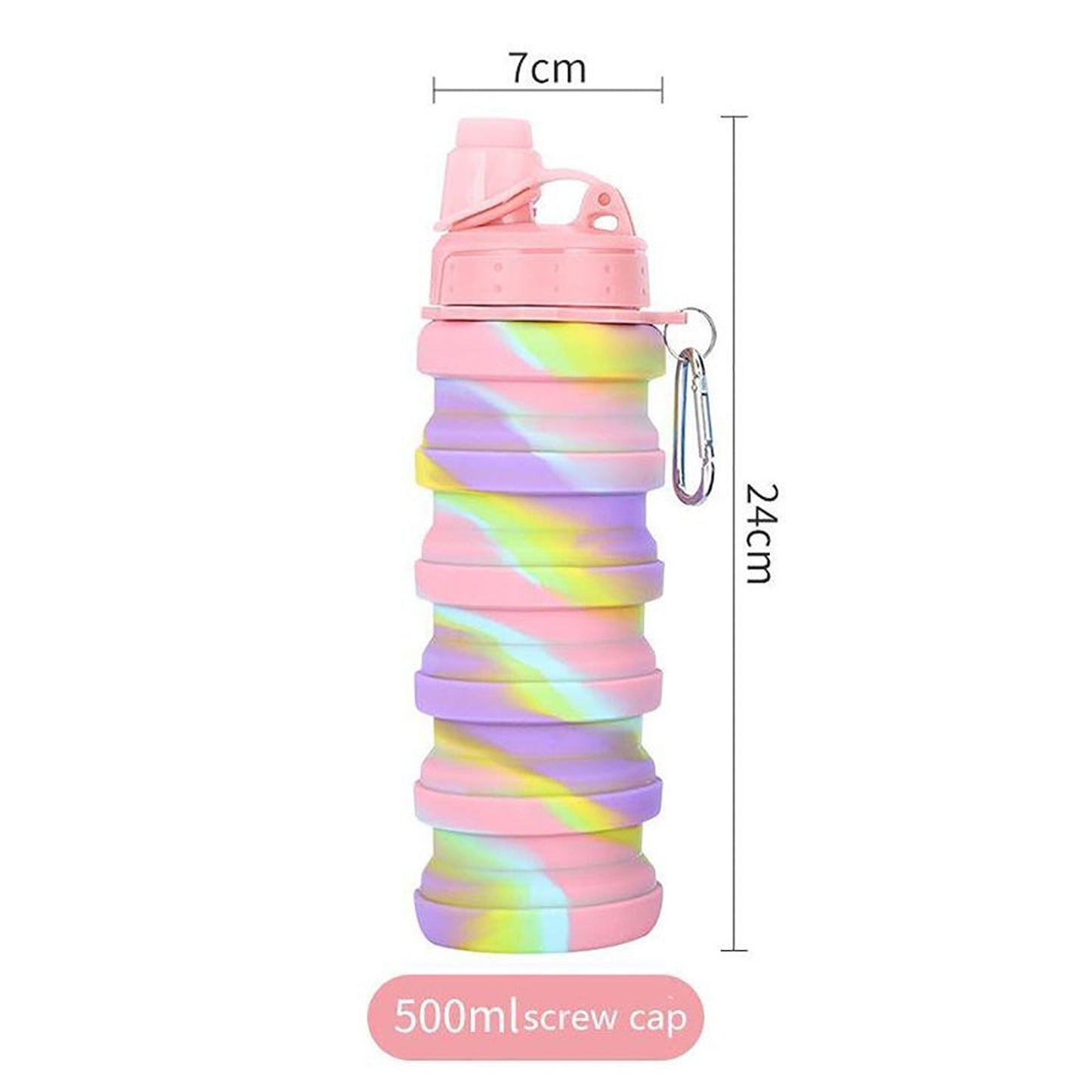 Foldable Silicone Travel Water Bottle Retractable Portable Drink Cup
