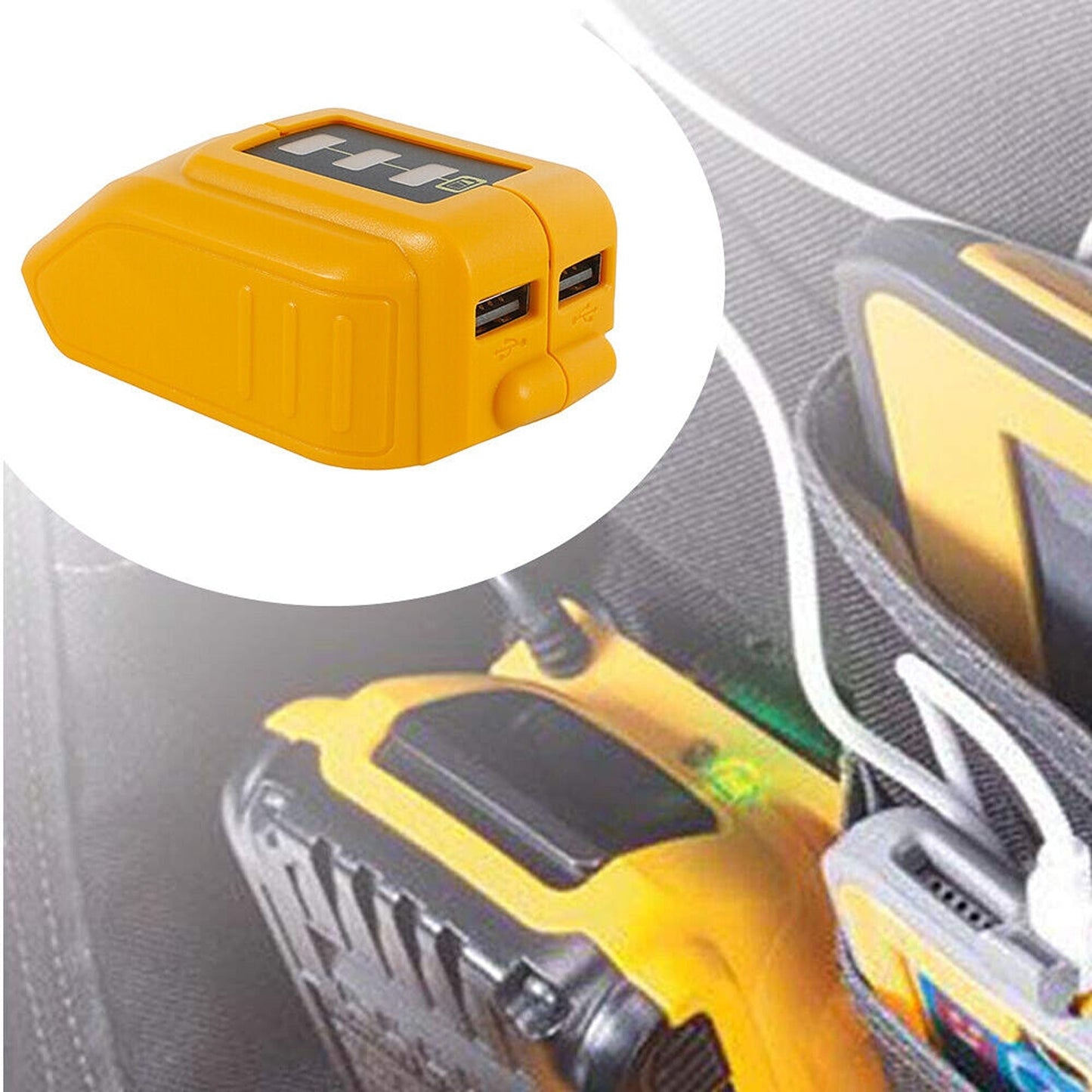 USB Charging Battery Adapter for DEWALT Power Bank Charger DCB090 Mobile Phone