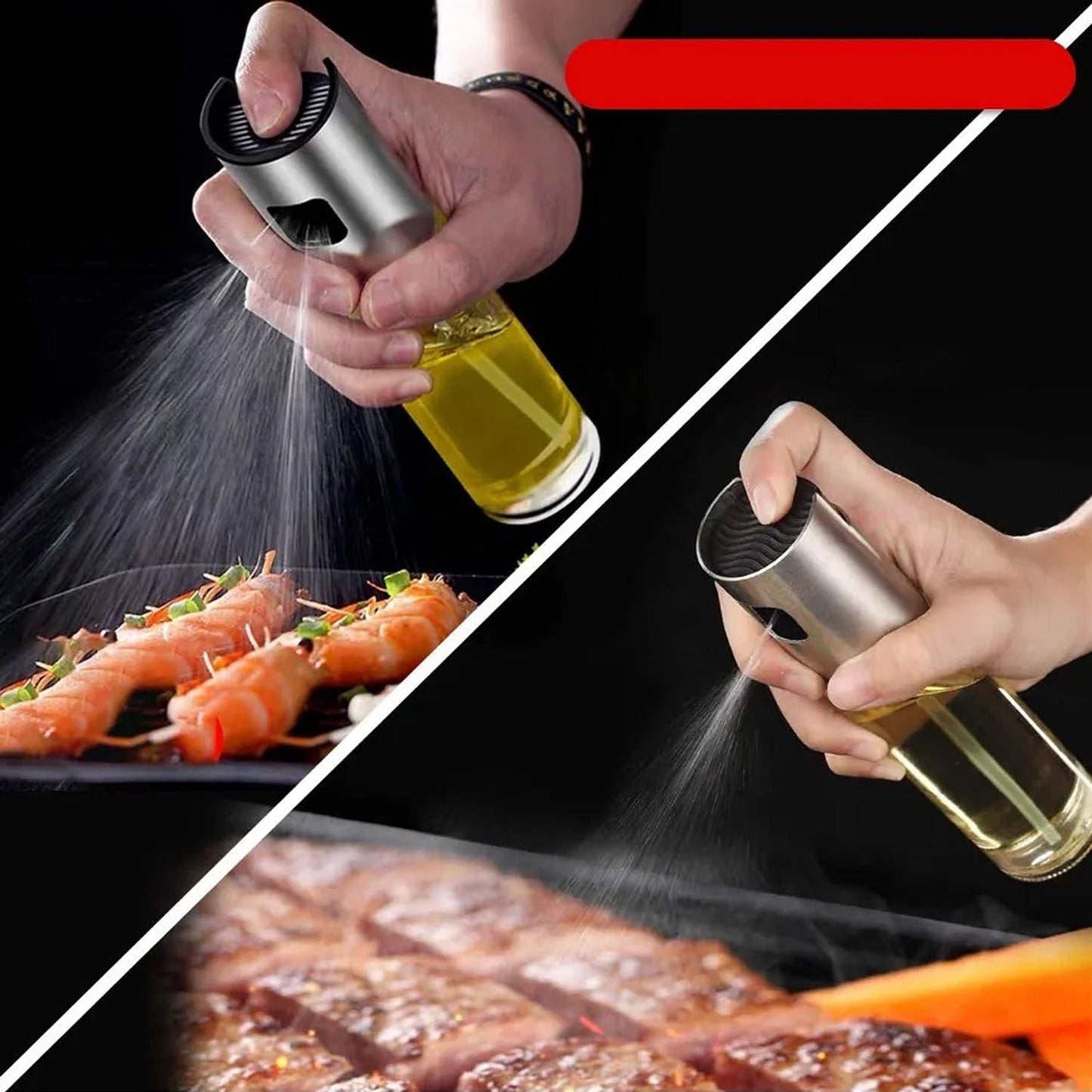 Glass Oil Sprayer Bottle for Cooking Food-Grade Olive Dispenser