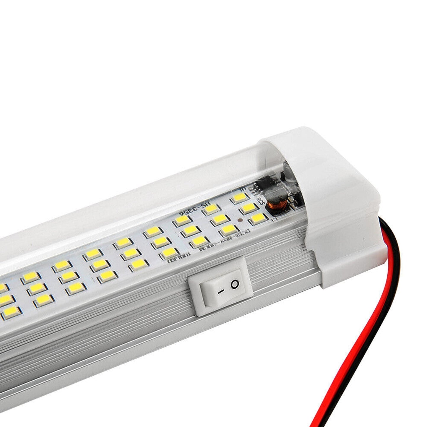 4pcs 12V LED Strip Lights for Car Interior Caravan Boat White Lamp