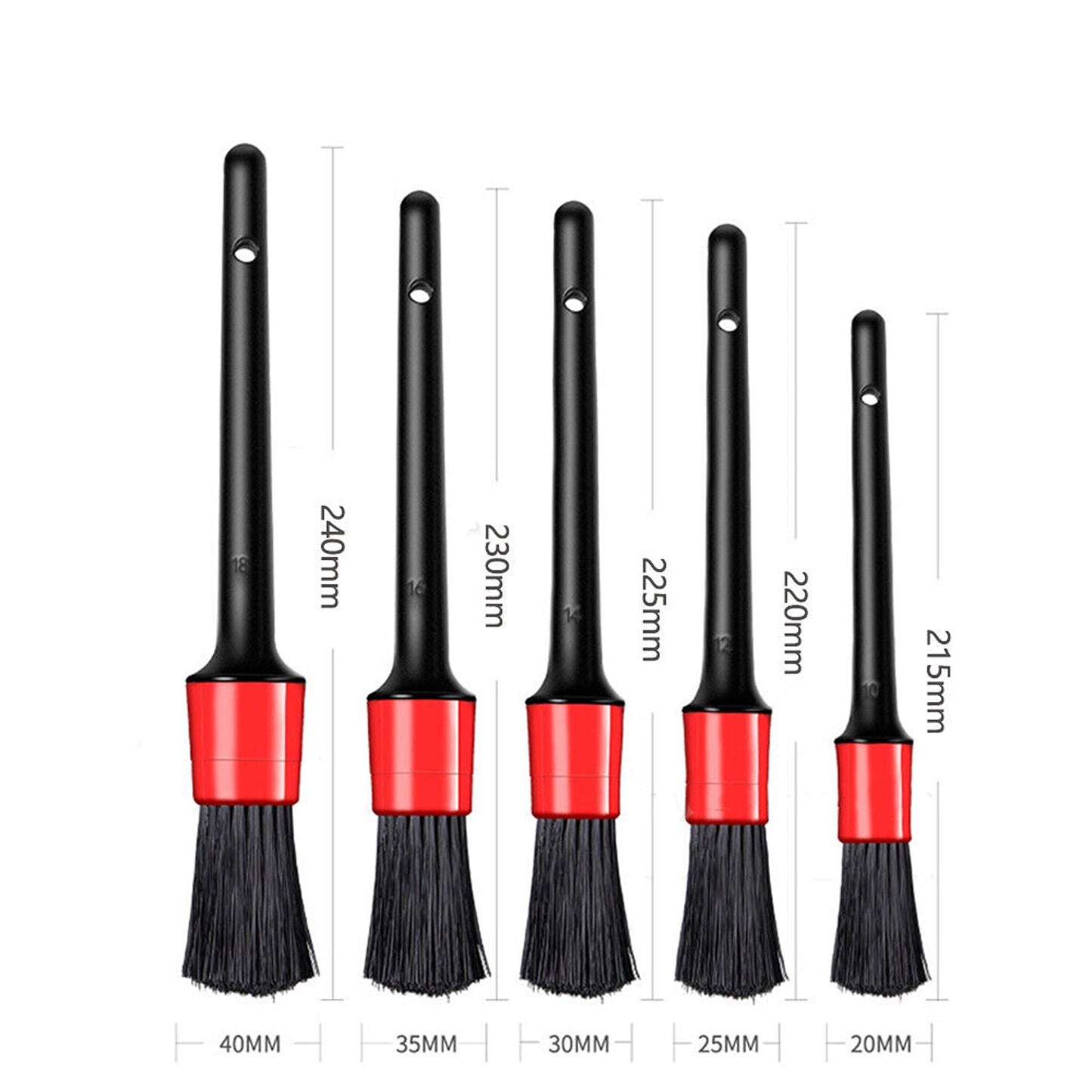 5pcs Detail Cleaning Brush Auto Dashboard Wheels Tire Dust Cleaner