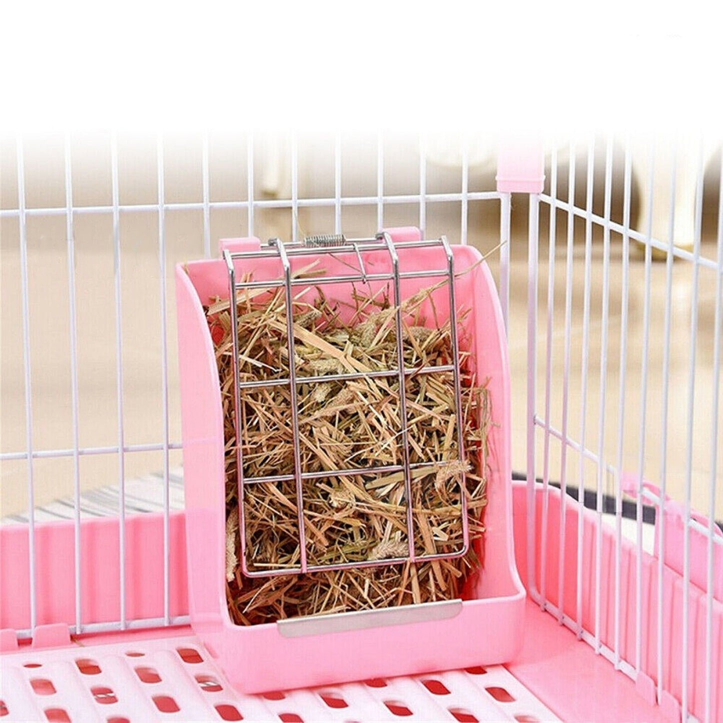 Corner Hay Feeder for Rabbits Small Animals Less Waste Rack