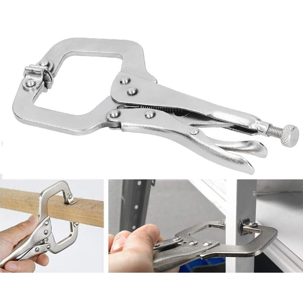 4pcs Heavy Duty 11in Steel C-Clamp Locking Welding Pliers