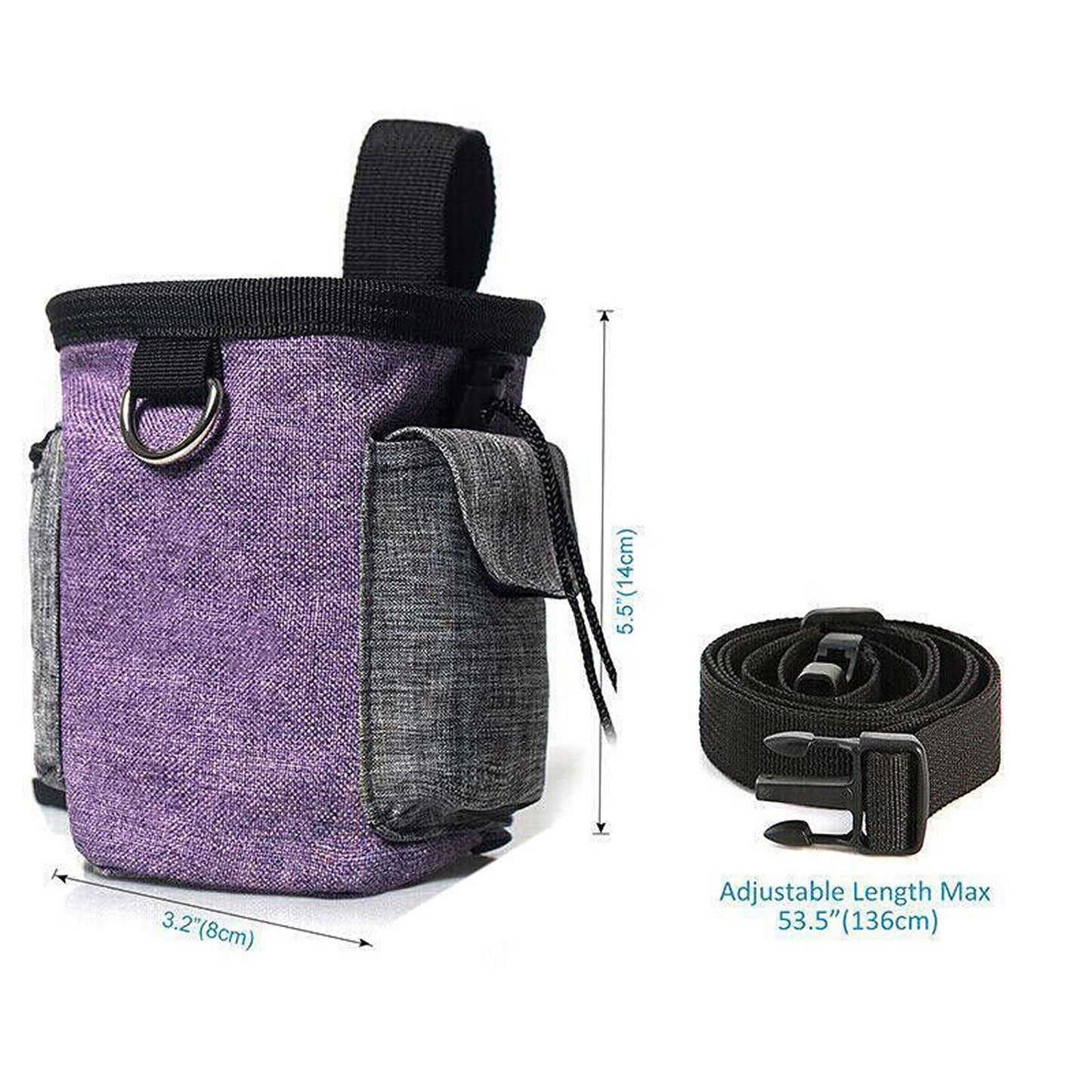 Dog Treat Pouch for Obedience Training with Garbage Bag Dispenser