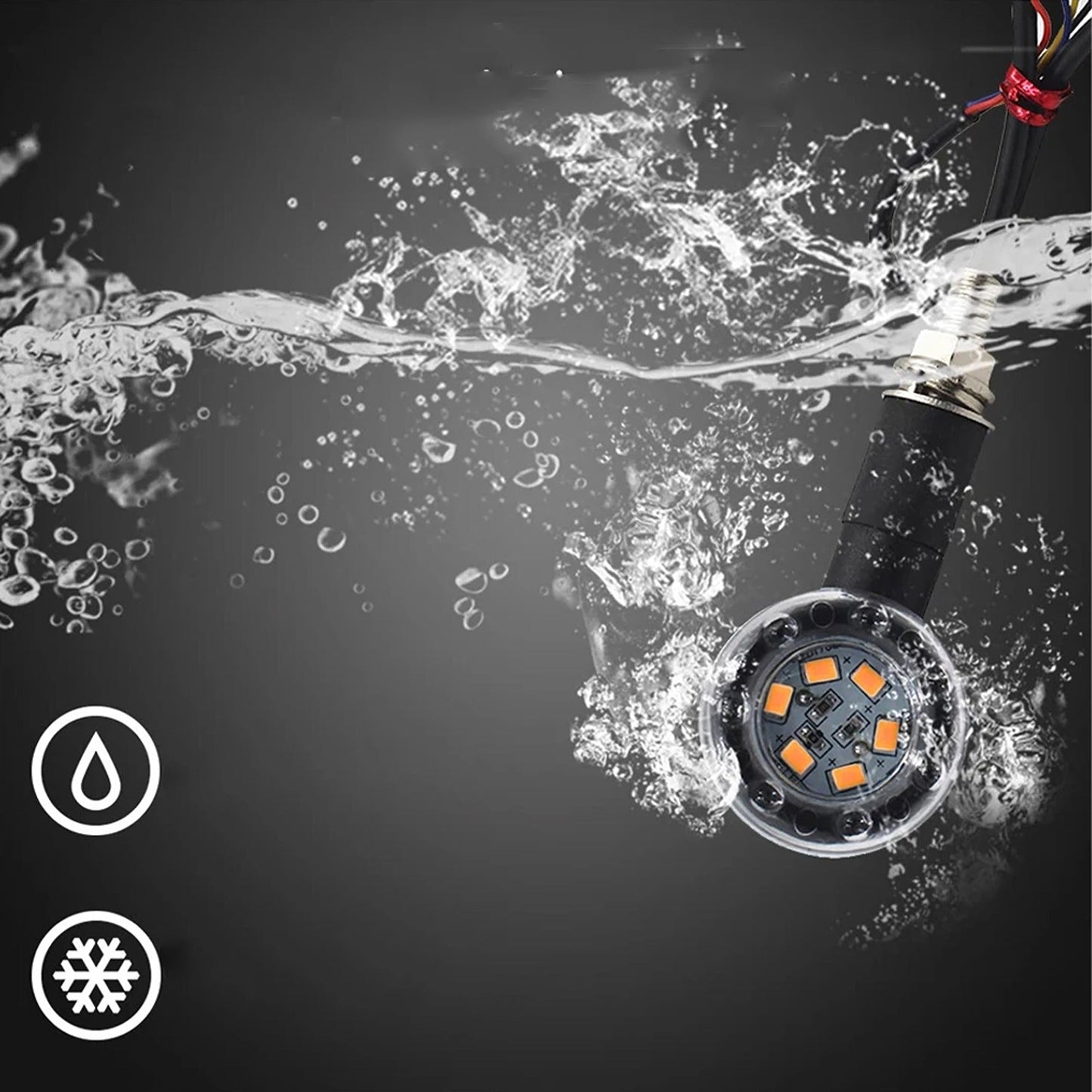 4pcs Indicator Light Motorcycle LED Tail Brake Turn Signal Lamp