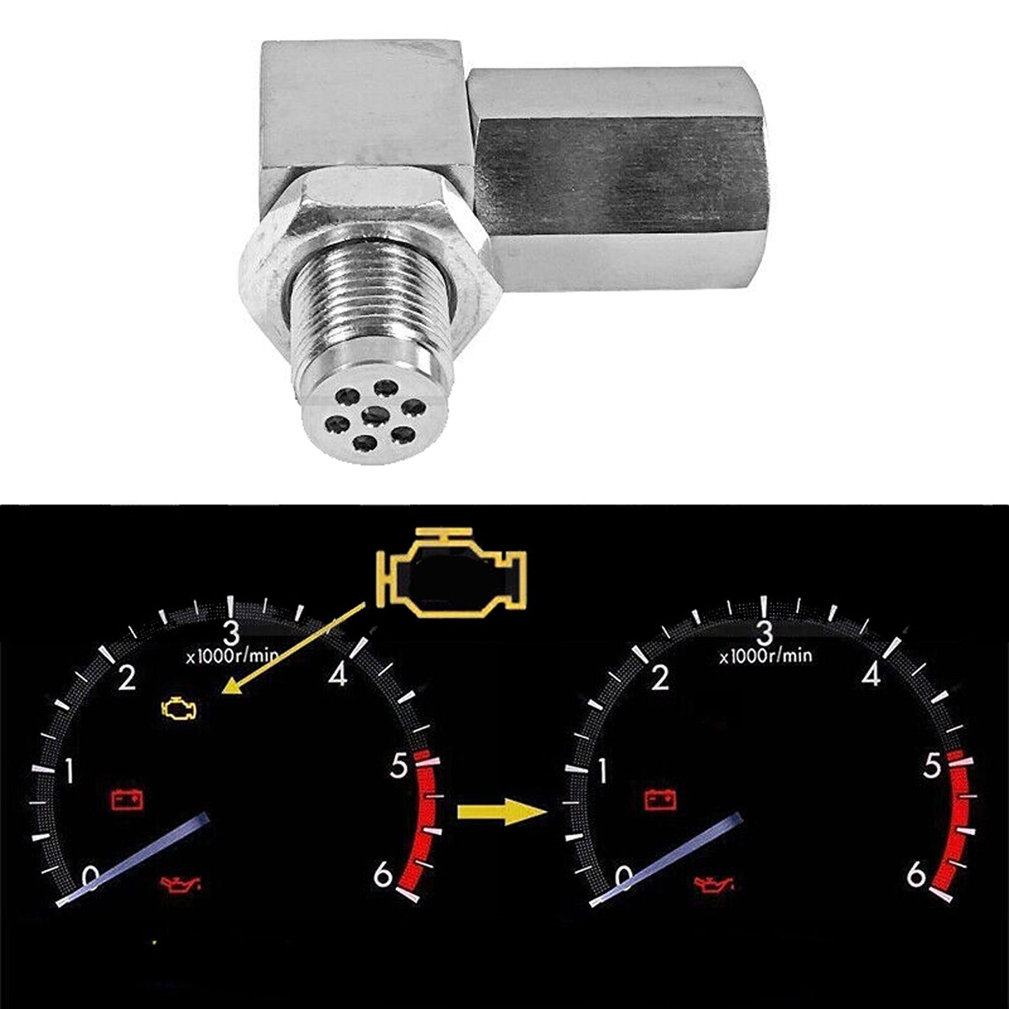 O2 Oxygen Sensor Spacer Adapter for Extending Catalytic Converters 90 Degree