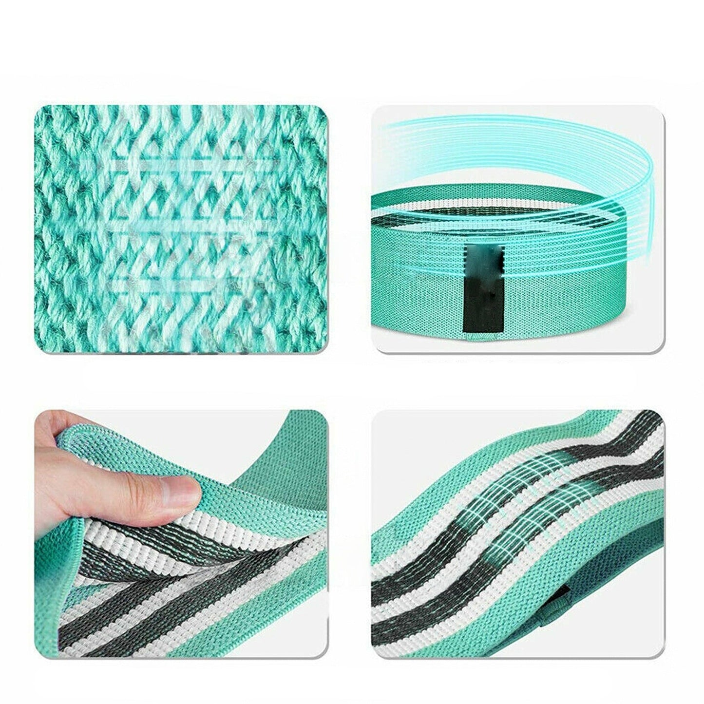 Fabric Hip Circle Bands Set Resistance Booty Workout Exercise Guide Bag