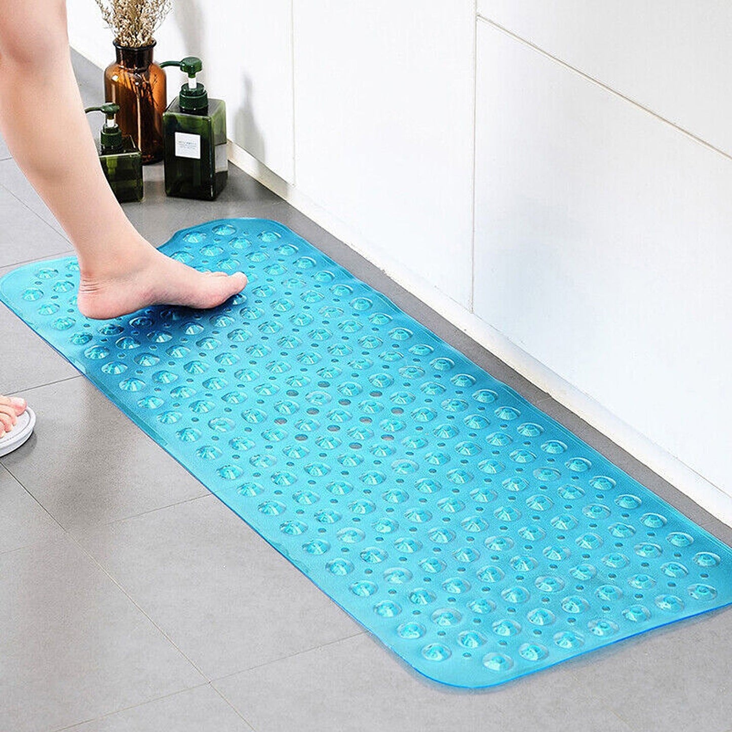 Extra Large Non-Slip Rubber Bath Mat with Suction Cups