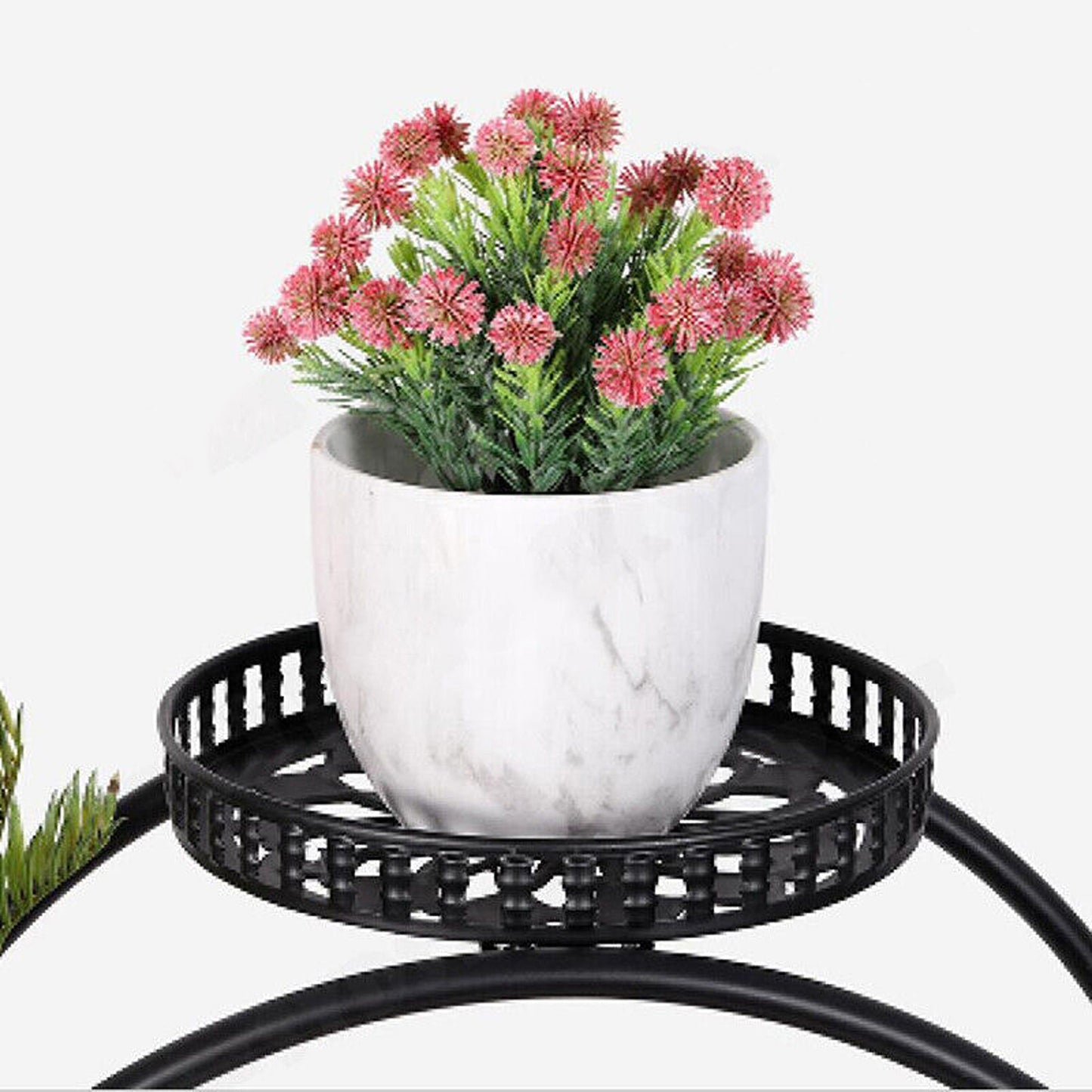 Mobile Balcony Plant Stand with 4 Wheels - 6 Pots