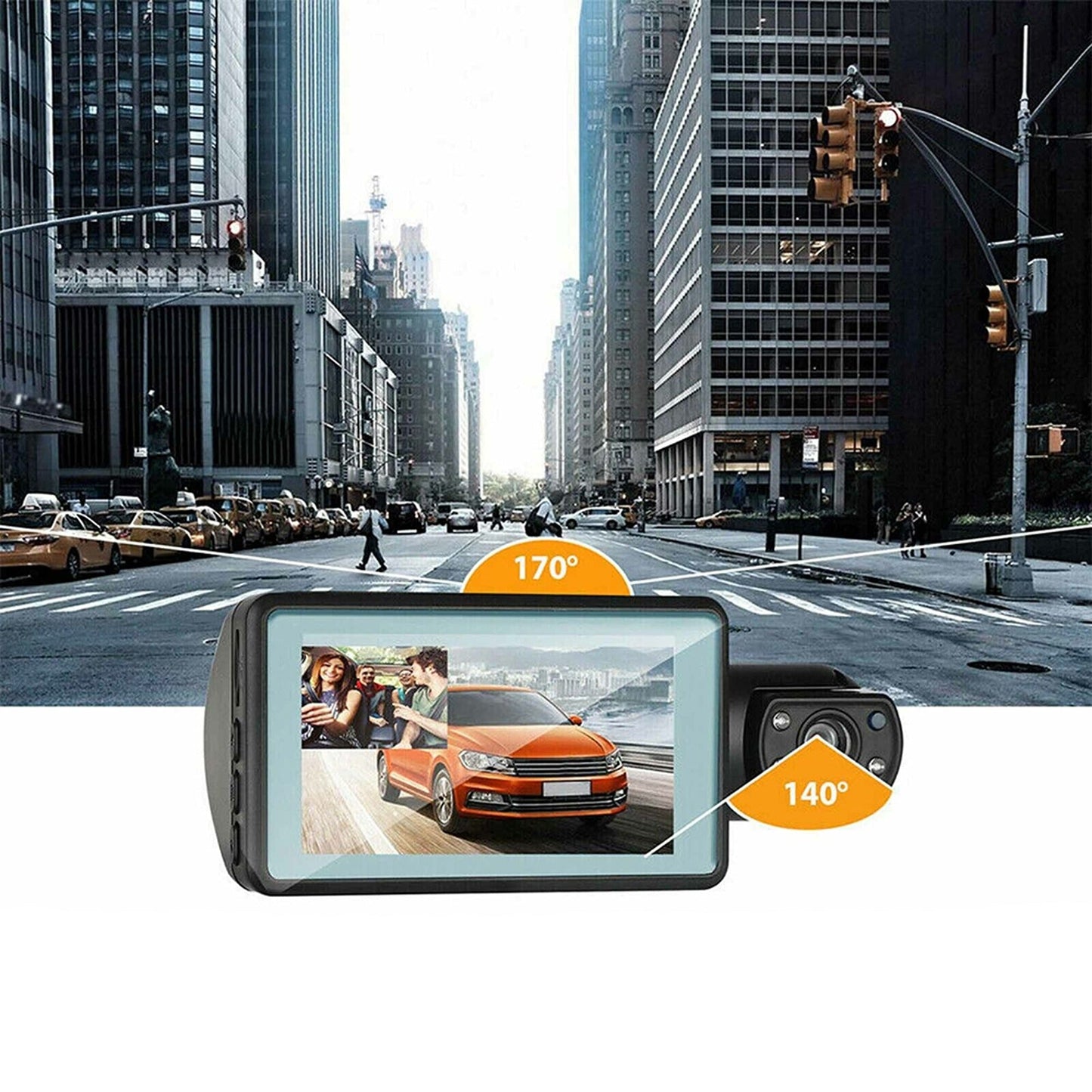 1080P Dash Cam Dual Lens Video Recorder Front Camera