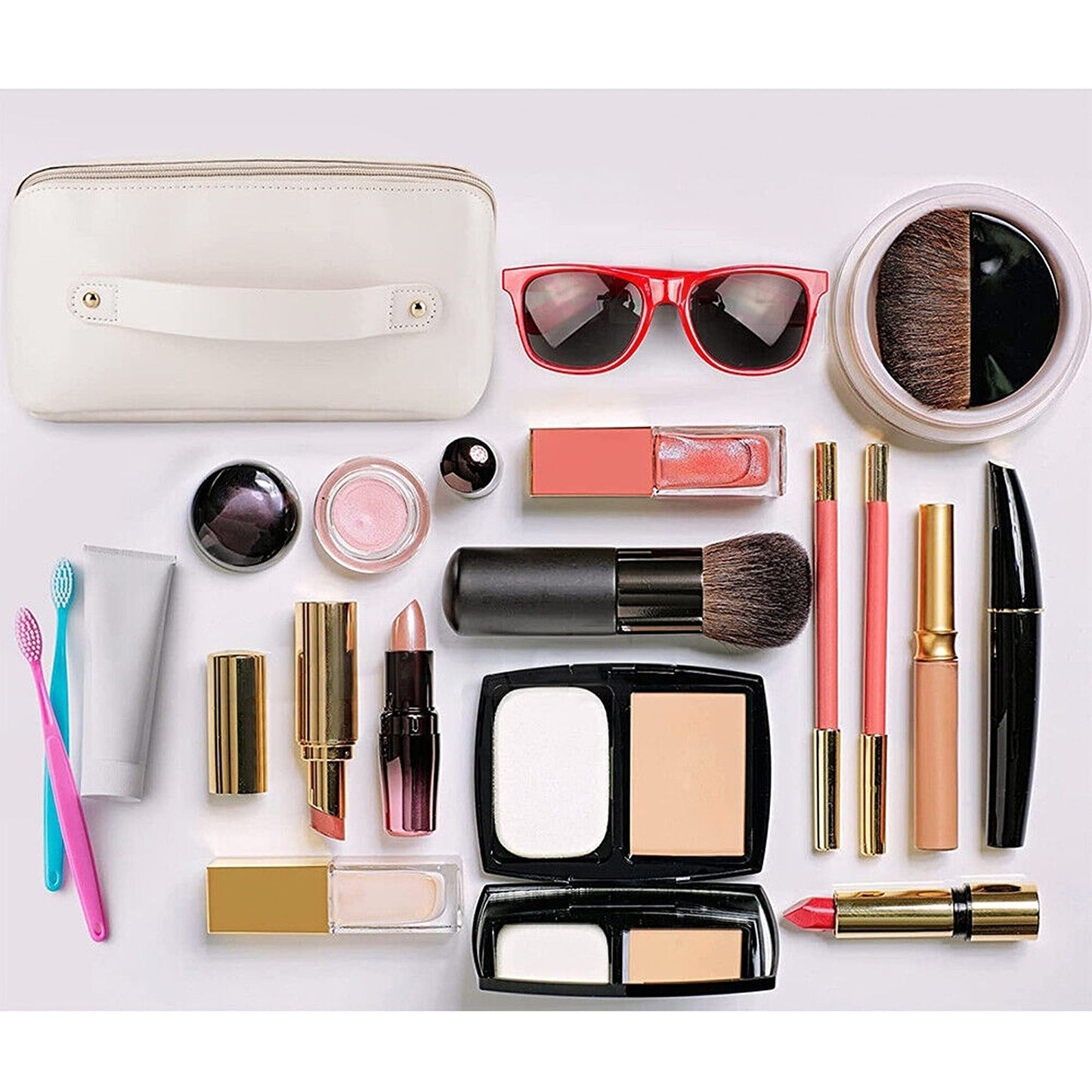 Travel Makeup Organizer Large Cosmetic Bag with Dividers