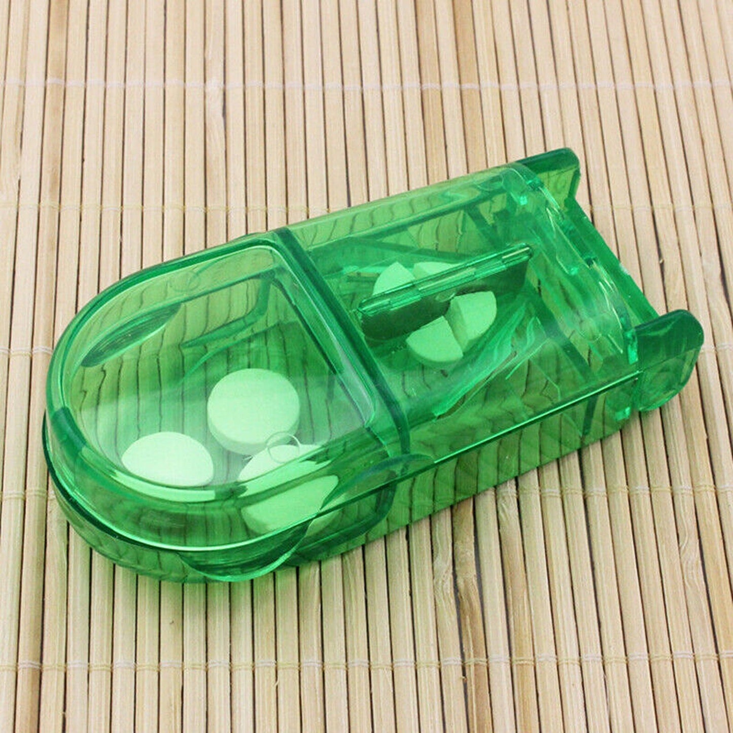 Compact Travel Pill Cutter and Medicine Storage Box
