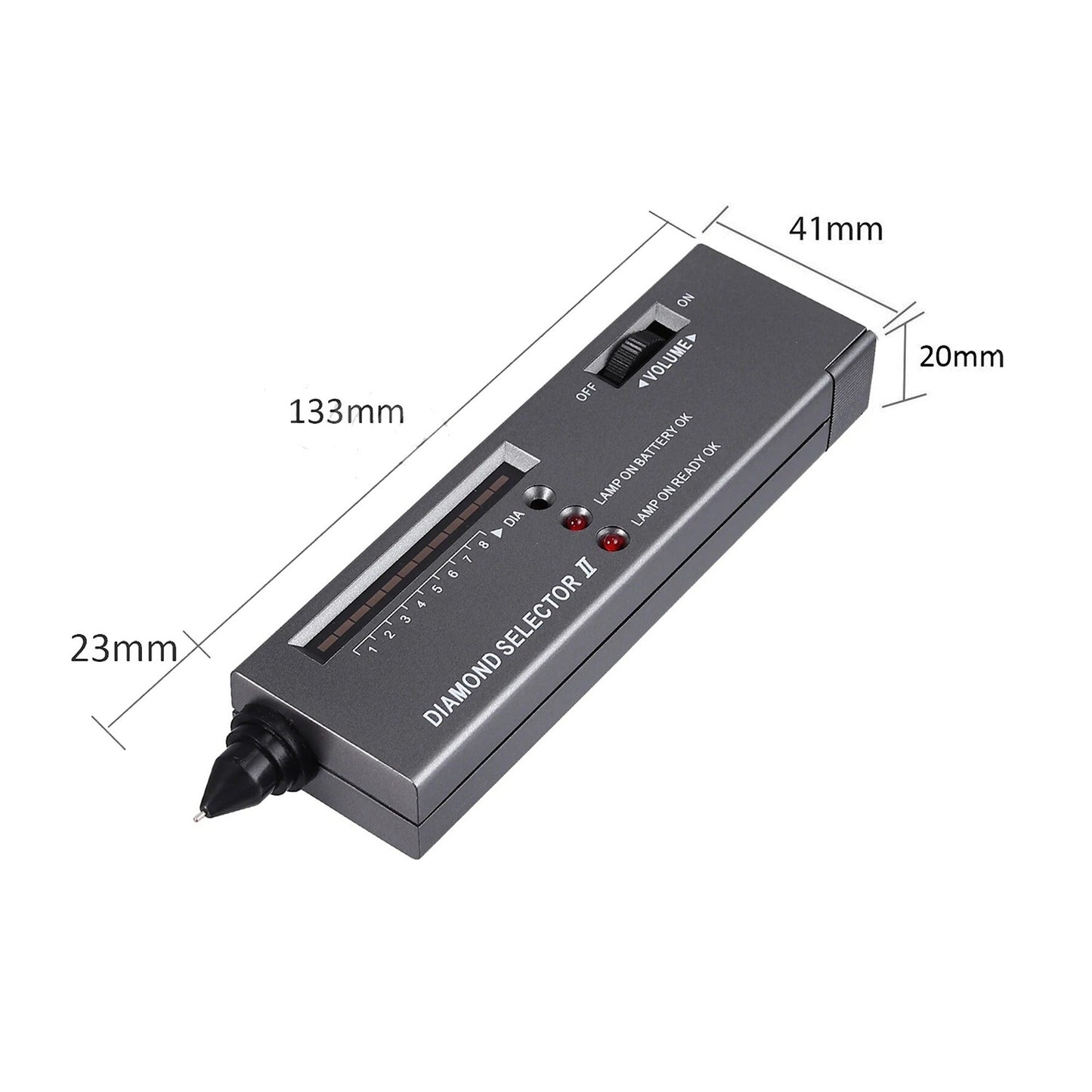 Gemstone Diamond Tester Selector with LED Indicator and Audio Feedback
