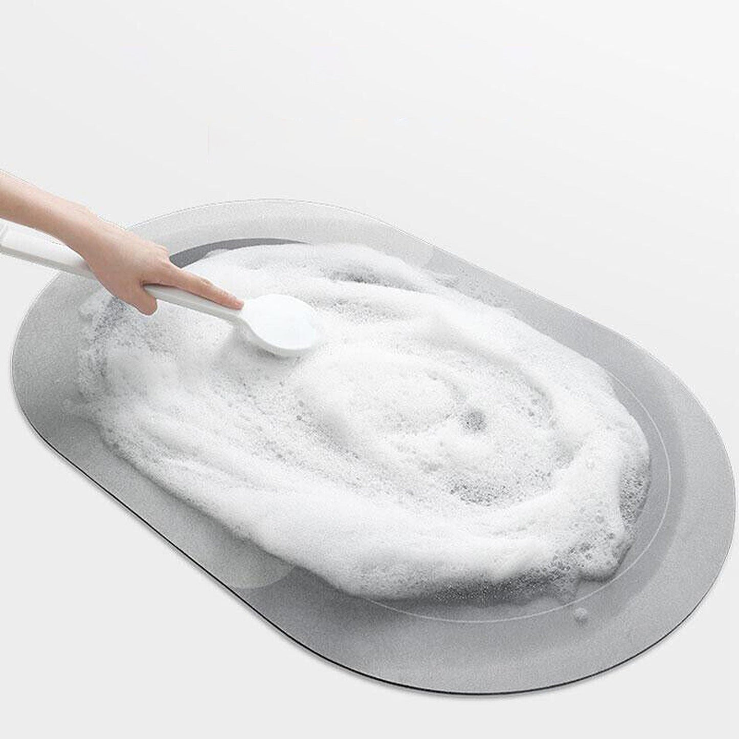 Grey Diatom Mud Non-Slip Floor Mat Bathroom Shower Kitchen Carpet Rug
