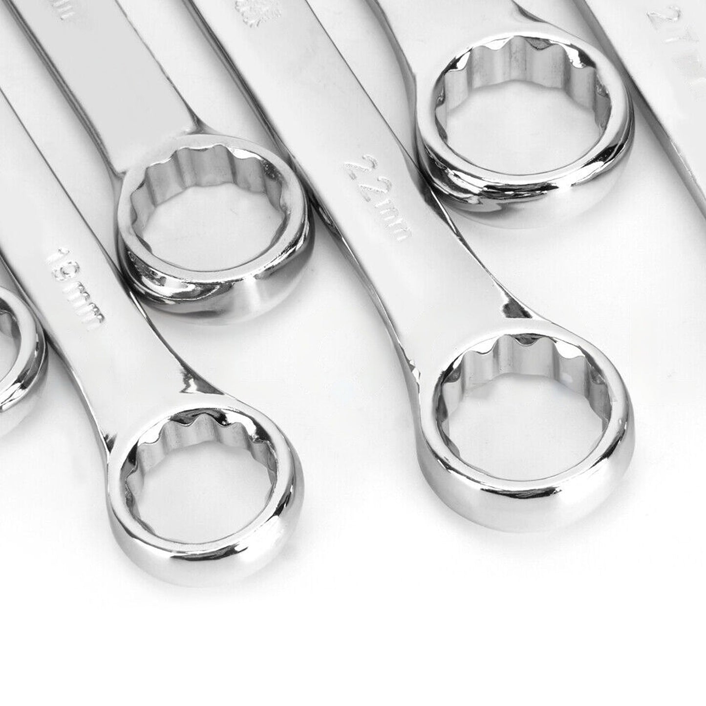 20pcs Metric Wrench Set with Spanner Open Ring End CRV Rolling Bag