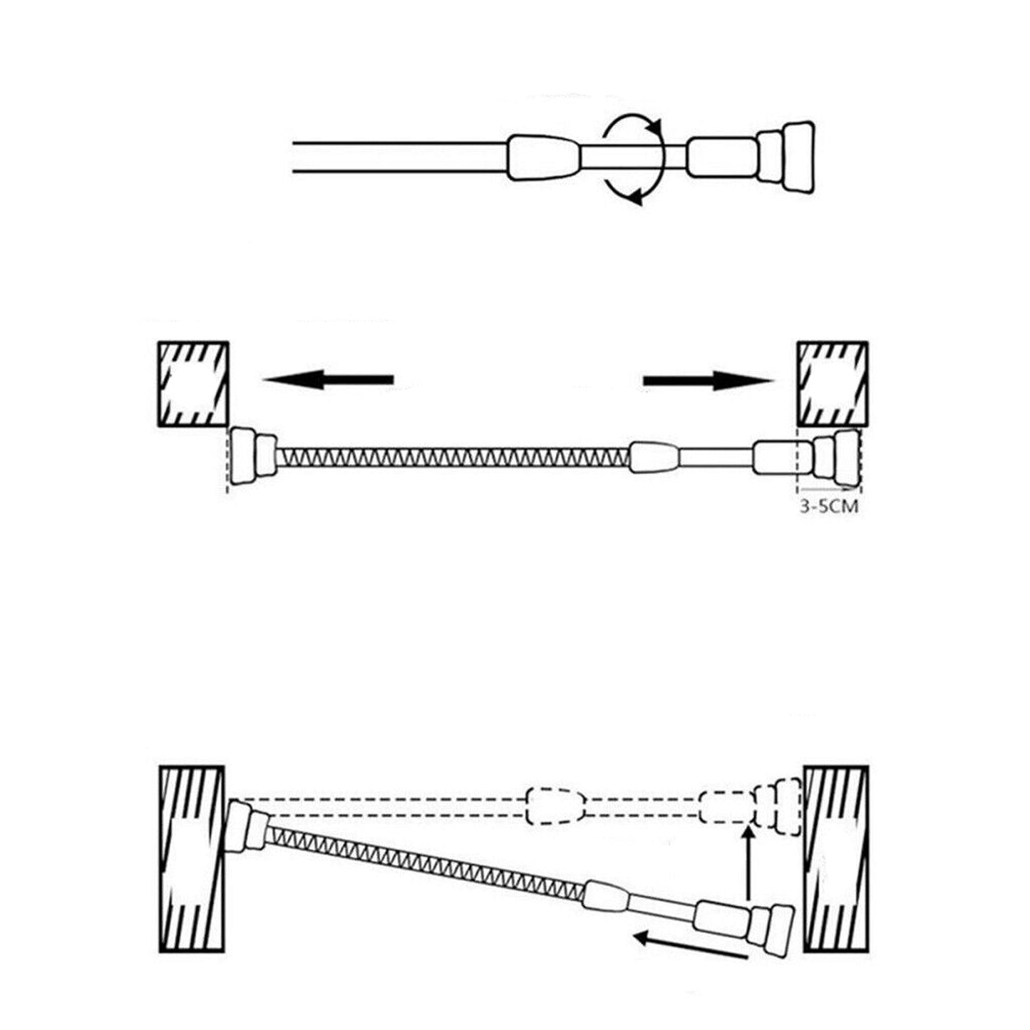 Adjustable Stainless Steel Shower Curtain Rod