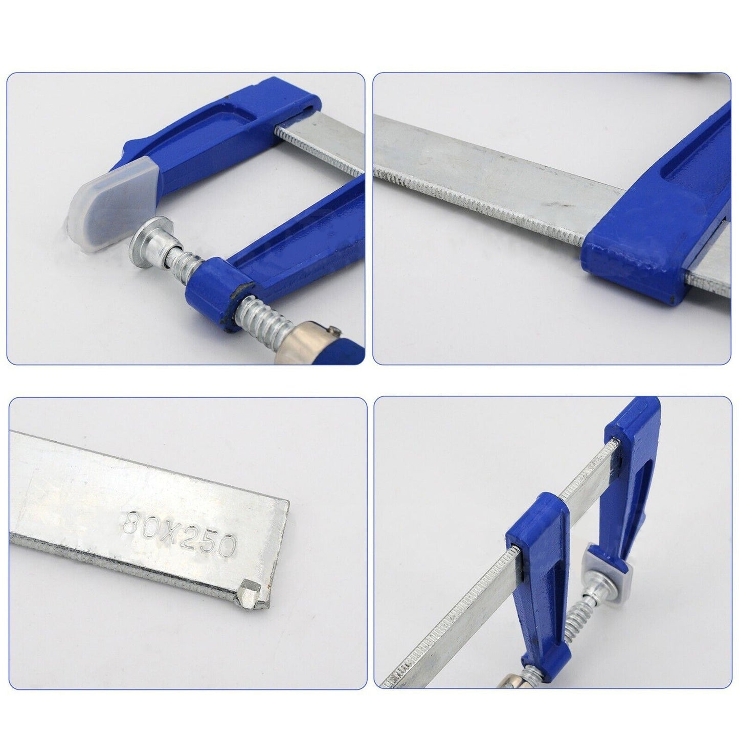 6 Sizes Heavy Duty Adjustable Bar Quick Release F Clamp for Woodworking