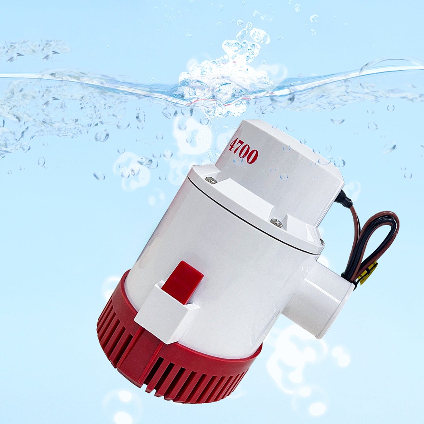 Bilge Pump 4700 GPH Submersible Water Removal for Marine Boats 12V