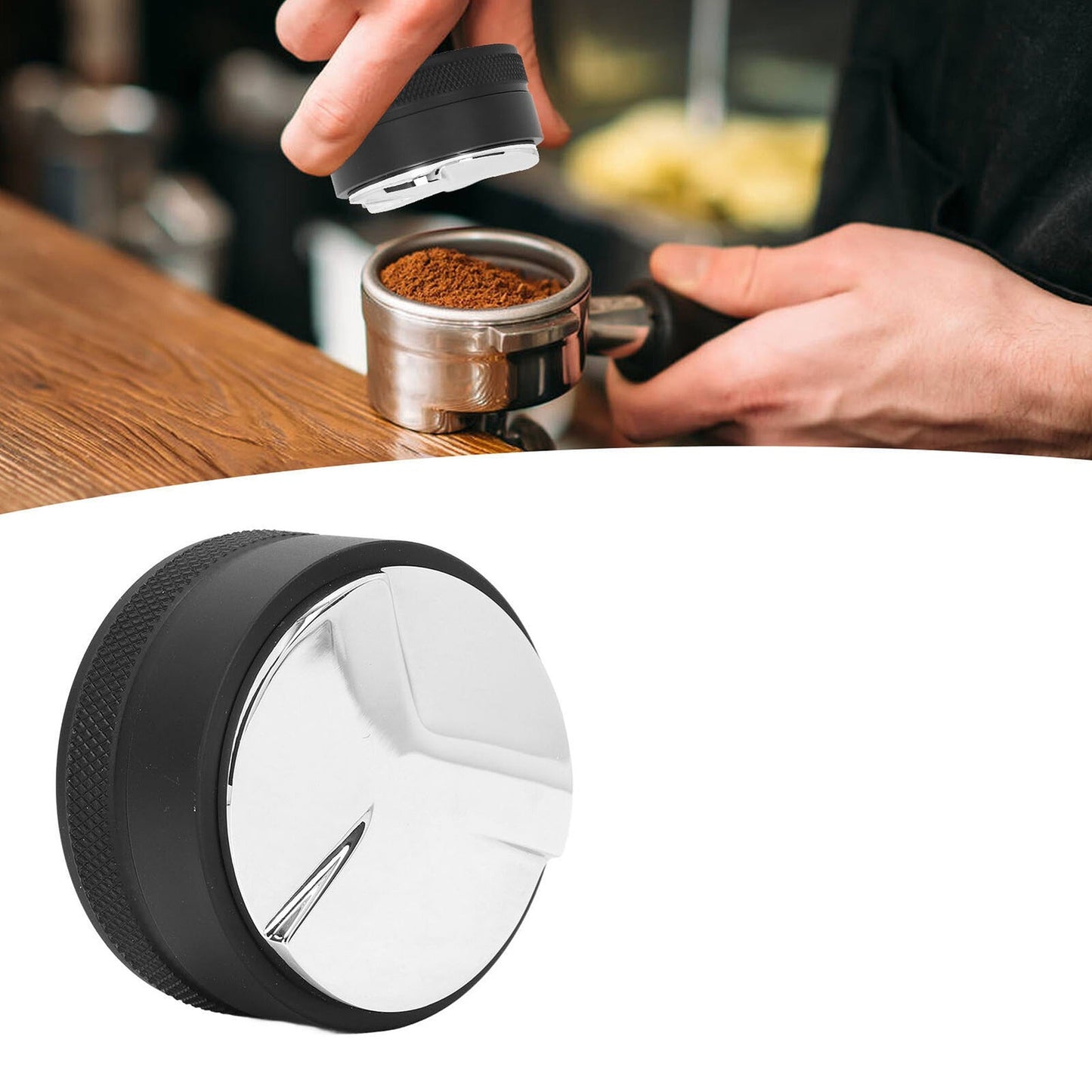 51mm Coffee Tamper Distributor Dual Head Espresso Leveler Tool