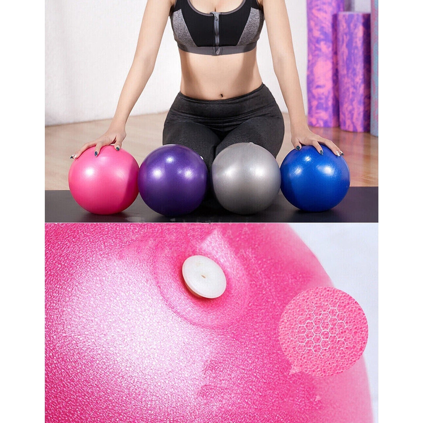 25cm Gym Yoga Ball for Fitness Pilates Pregnancy and Birthing Exercises