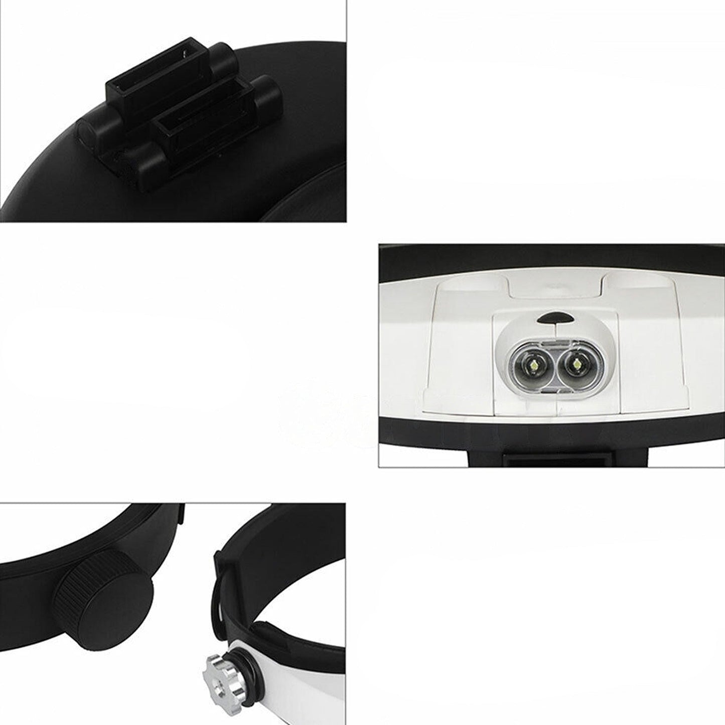 LED Light Magnifying Glass Headband Jeweler Magnifier Loupe
